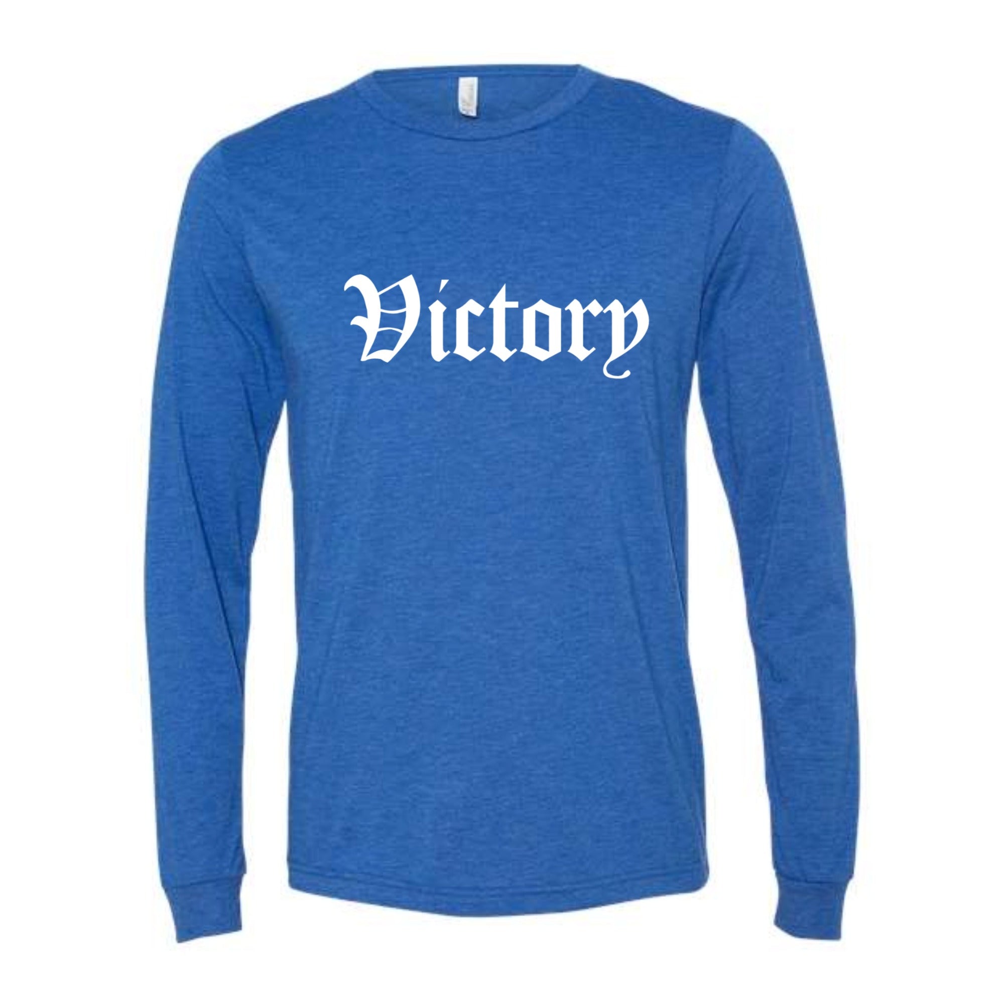 Victory Soccer Vintage White Long Sleeved Tri-blend Unisex Tee