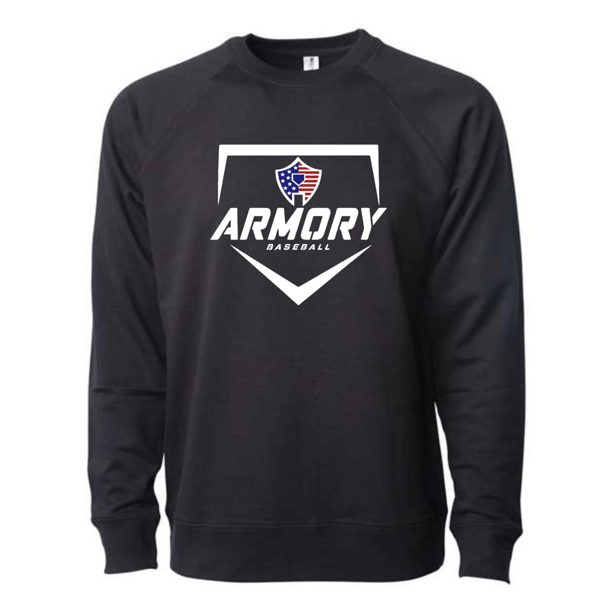 Armory Baseball Patriotic Lightweight Loopback Terry Crewneck Sweatshirt