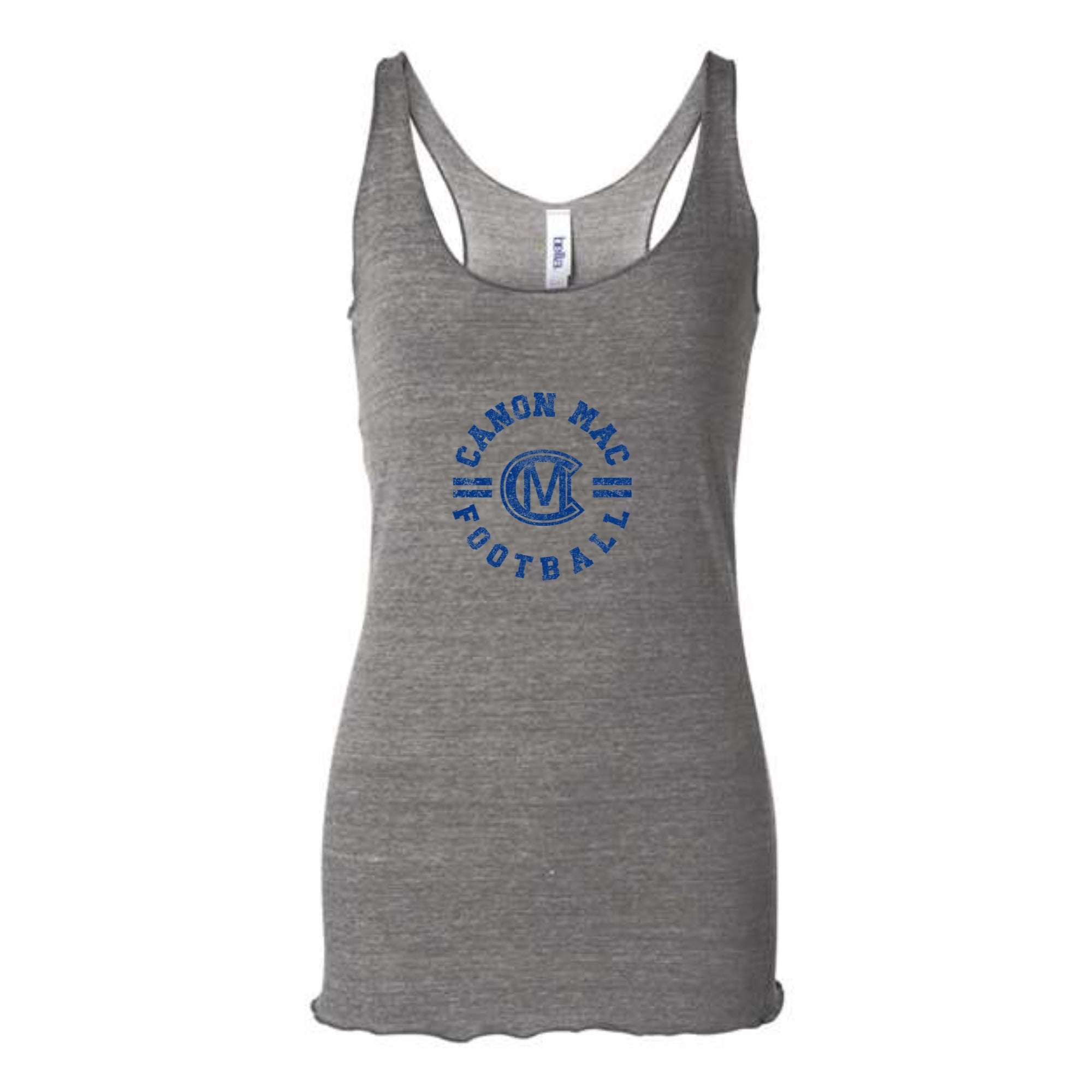 Canon Mac Football Circle Women's Tri-blend Racerback Tank