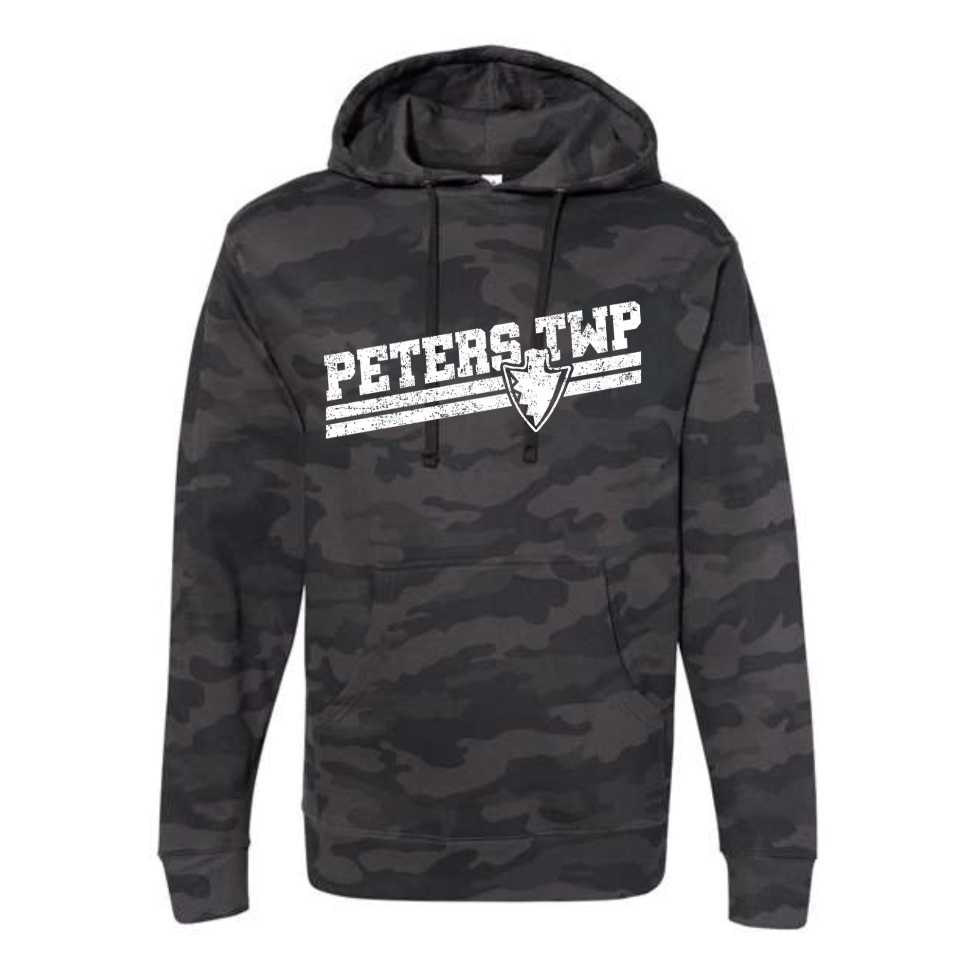 Peters Slant White Camo Hooded Sweatshirt