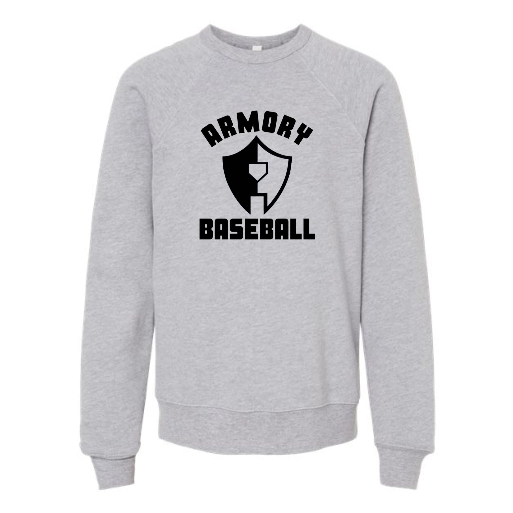 Armory Baseball Logo Youth Fleece Crewneck Sweatshirt