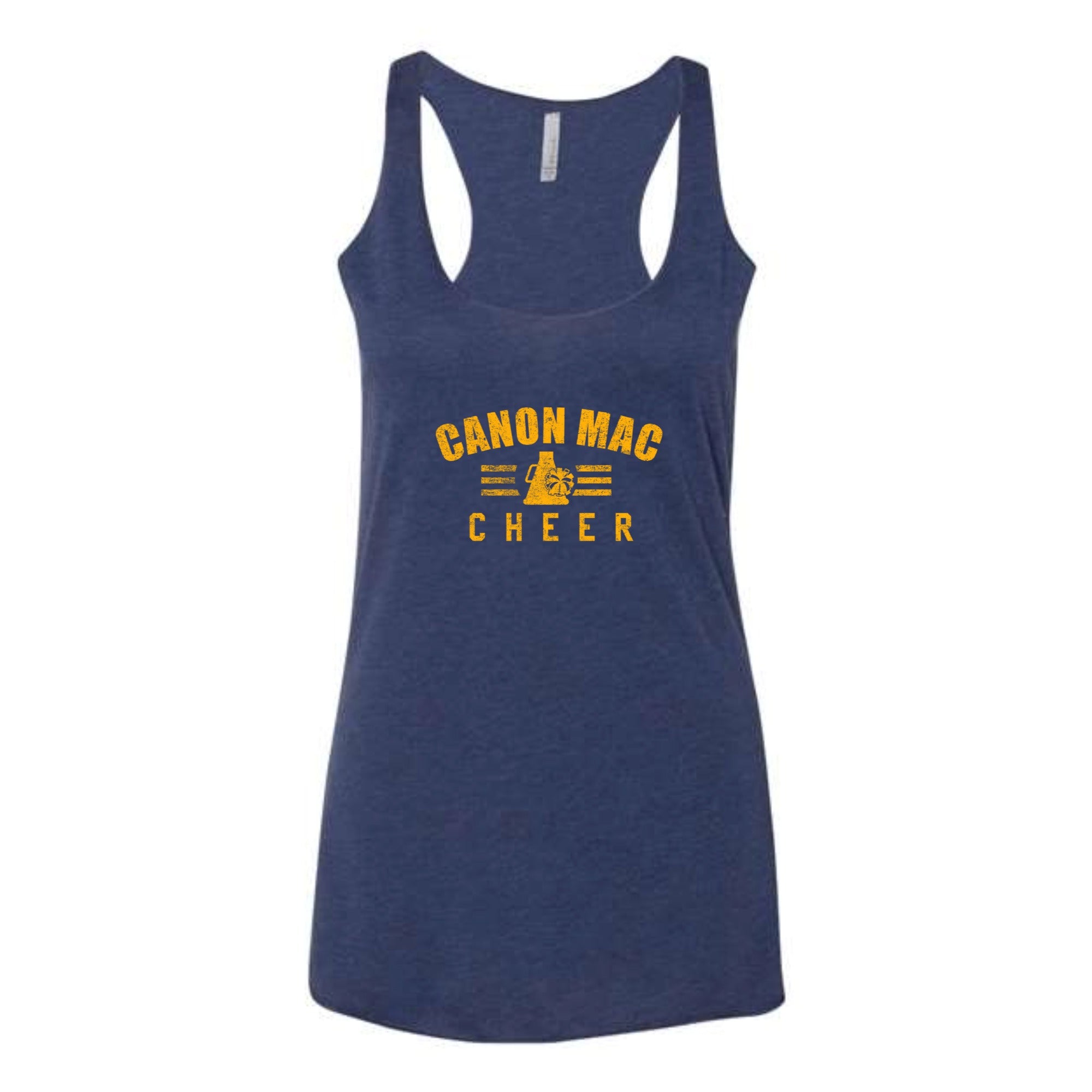 Canon Mac Cheer Bold Women's Tri-blend Racerback Tank