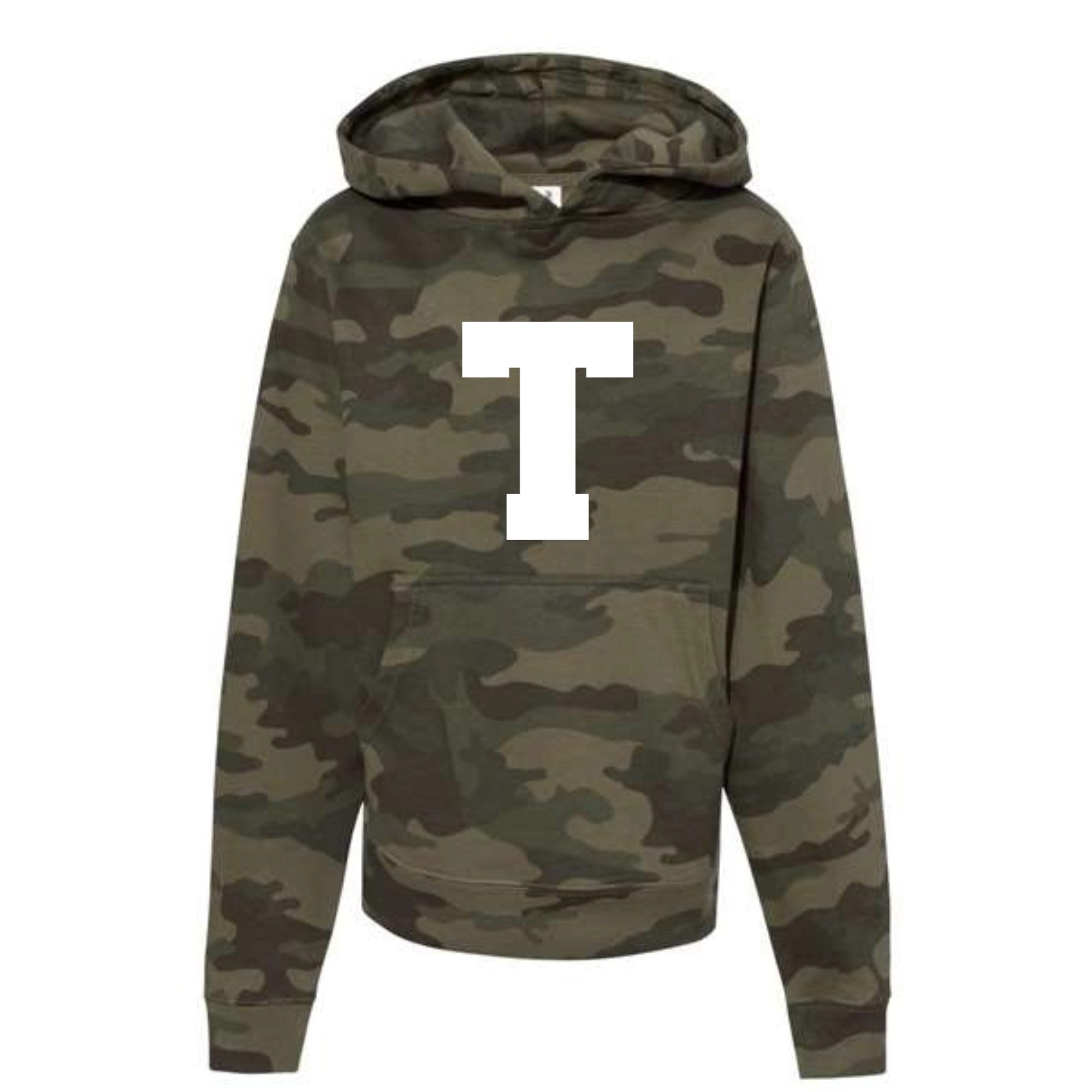 Trinity T Youth Camo Hooded Sweatshirt