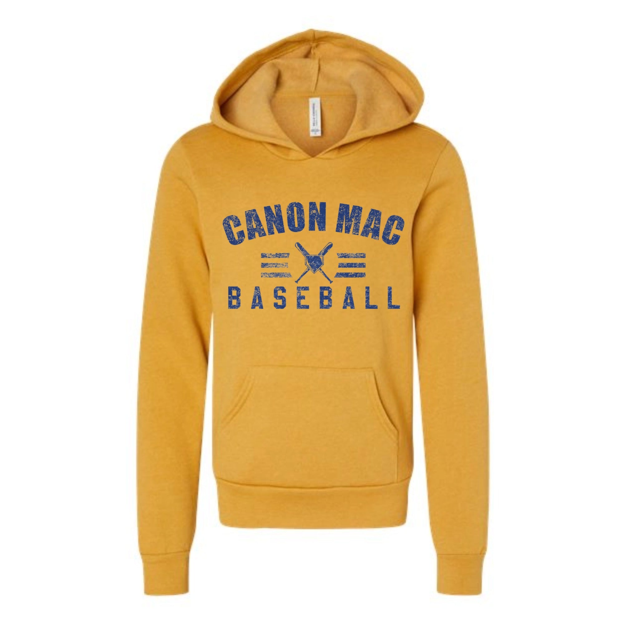 Canon Mac Baseball Bold Youth Fleece Hooded Sweatshirt