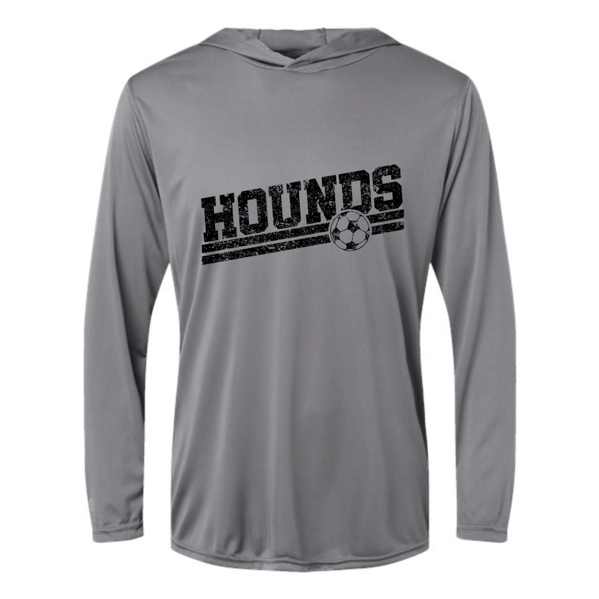 Riverhounds Slant Unisex Hooded Long Sleeved Performance Tee