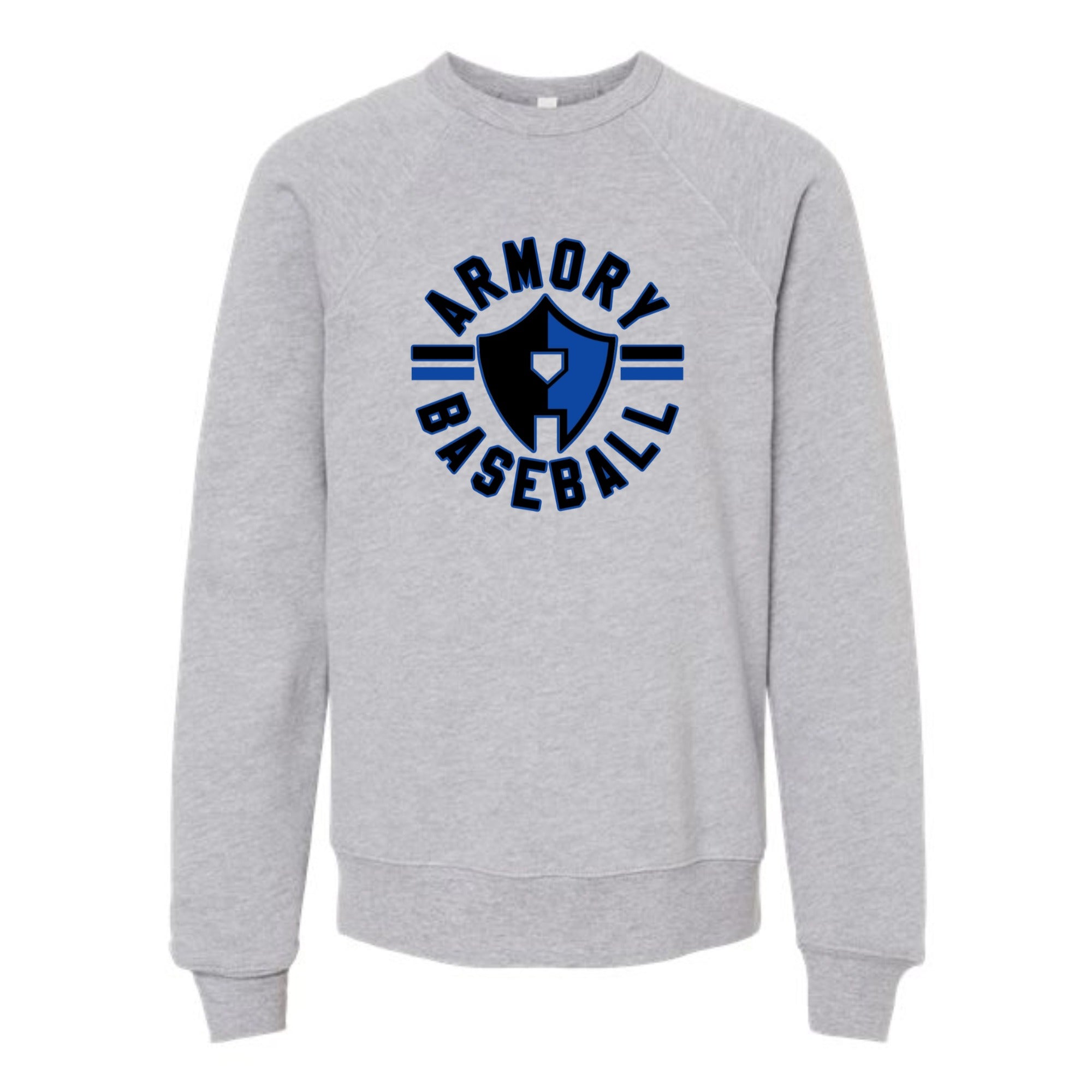 Armory Baseball Circle Youth Fleece Crewneck Sweatshirt