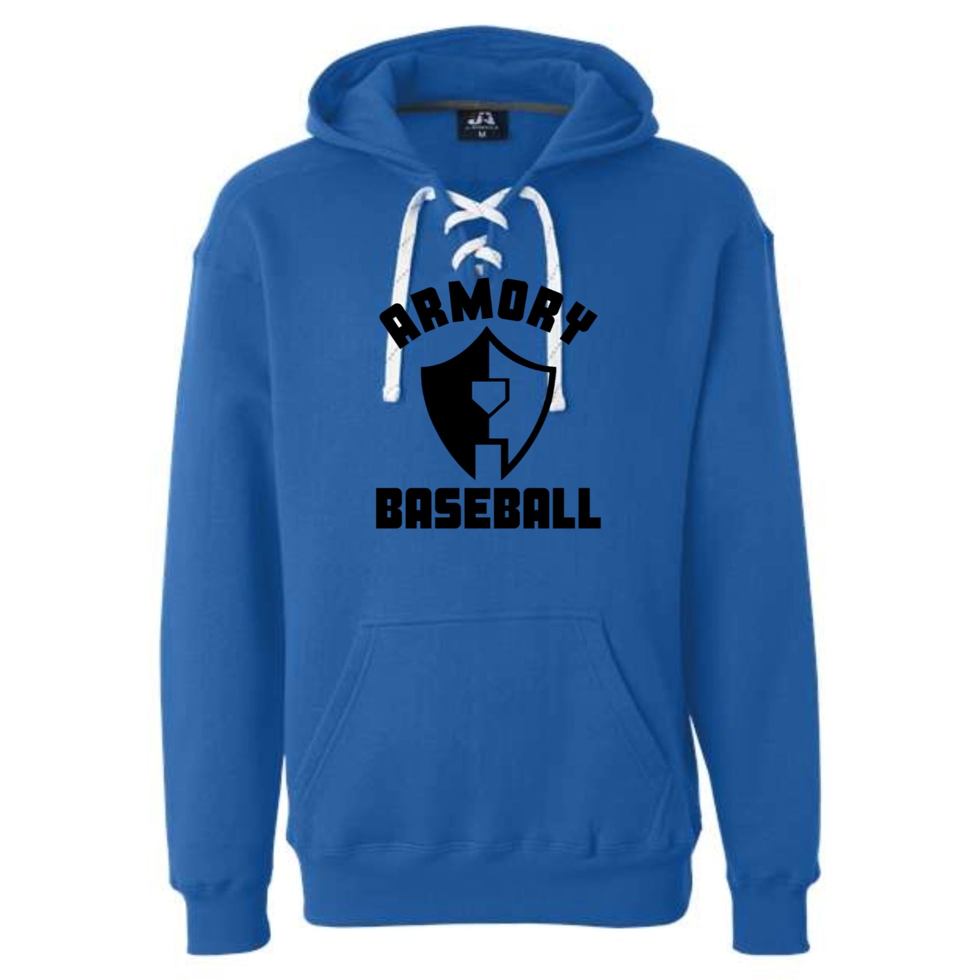 Armory Baseball Logo Lace Up Hoodie