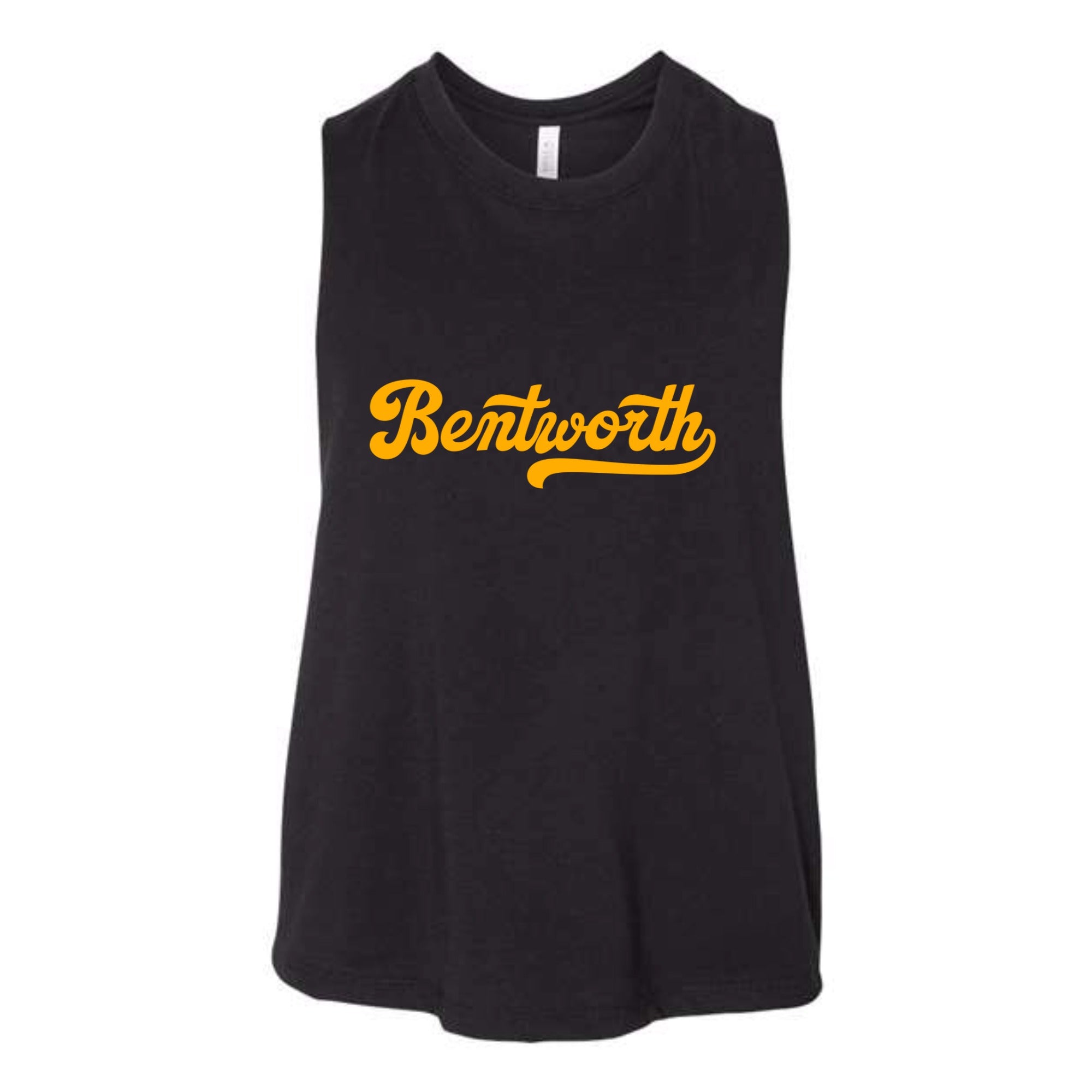 Bentworth Script Women's Cropped Racerback Tank