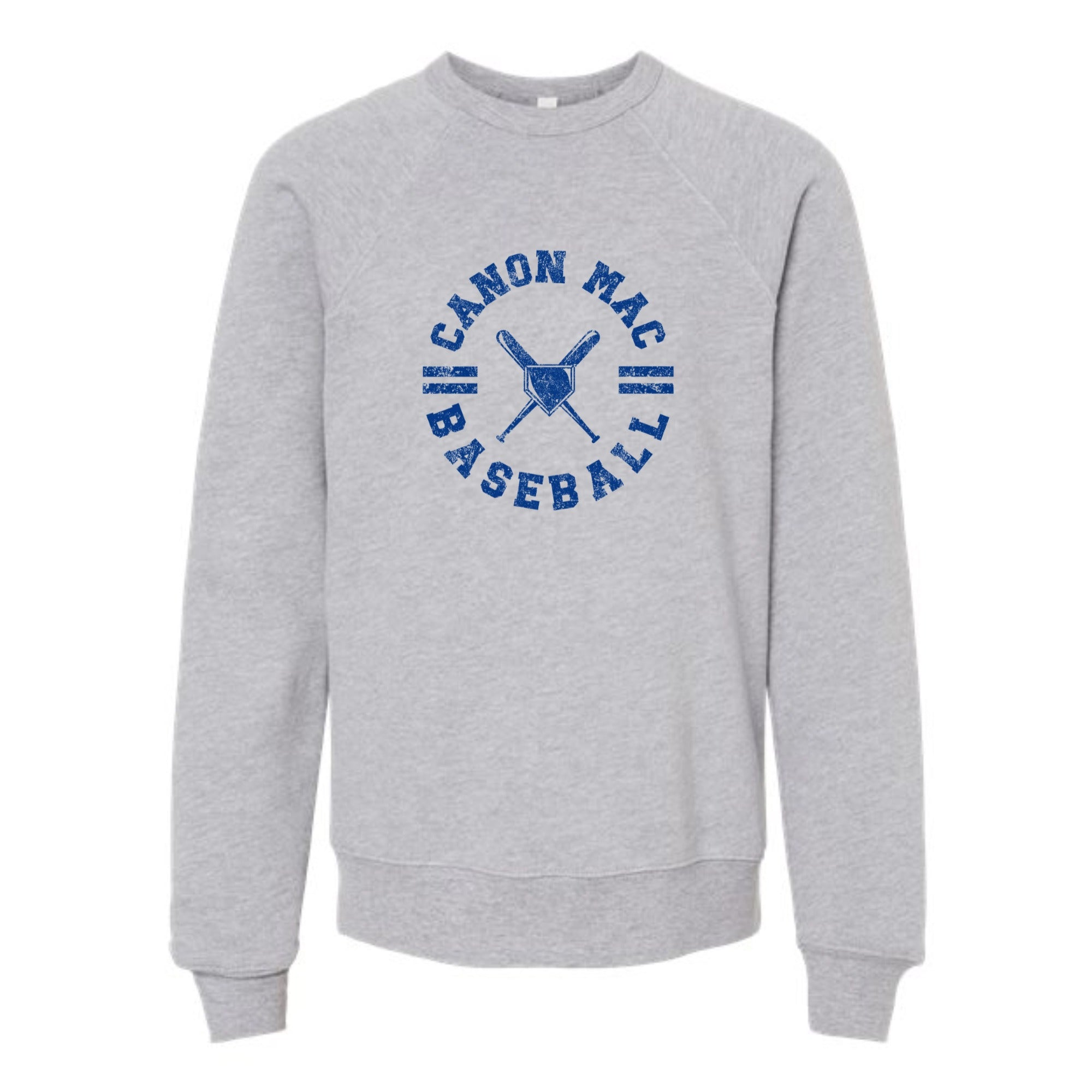 Canon Mac Baseball Circle Youth Fleece Crewneck Sweatshirt