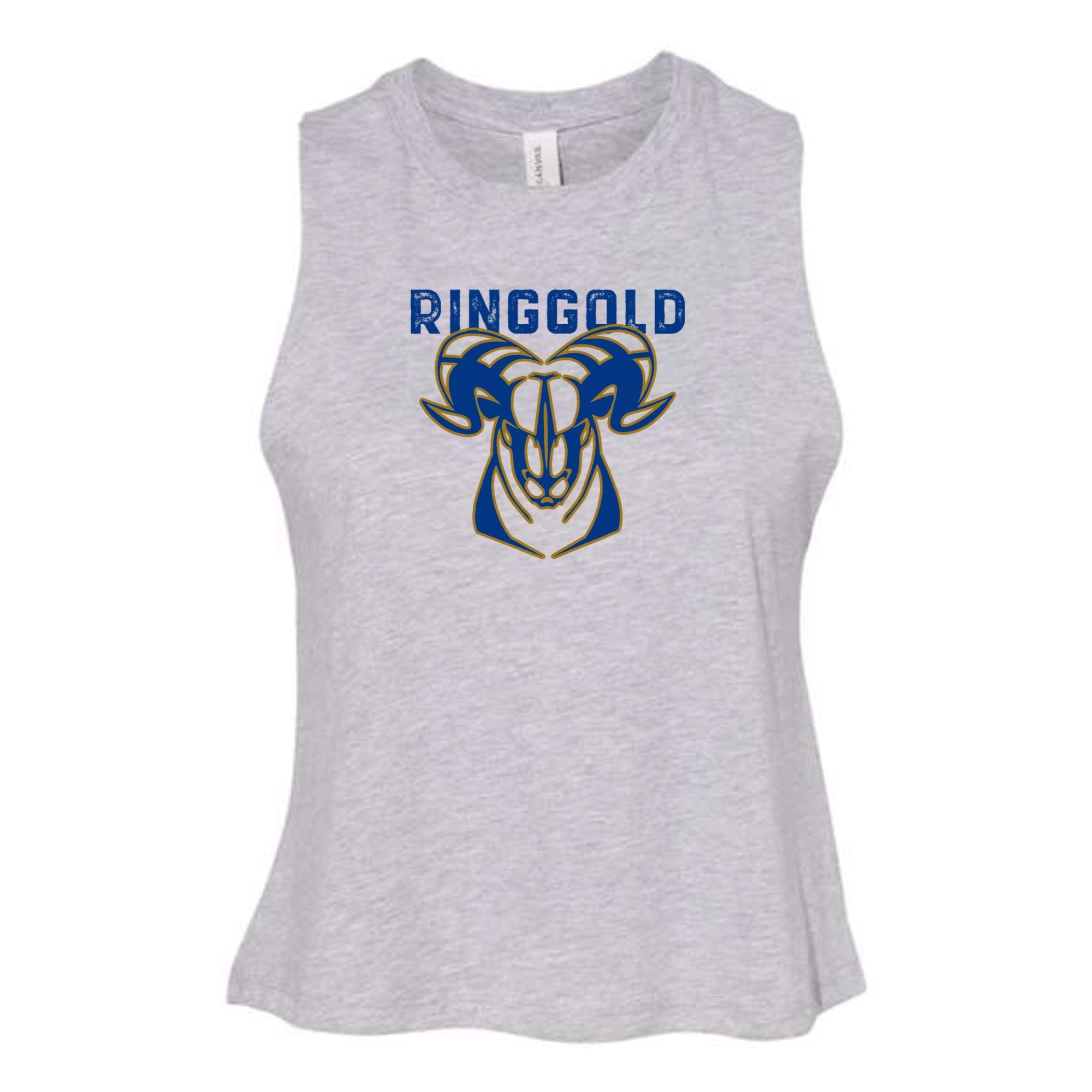 Ringgold Ram Women's Cropped Racerback Tank