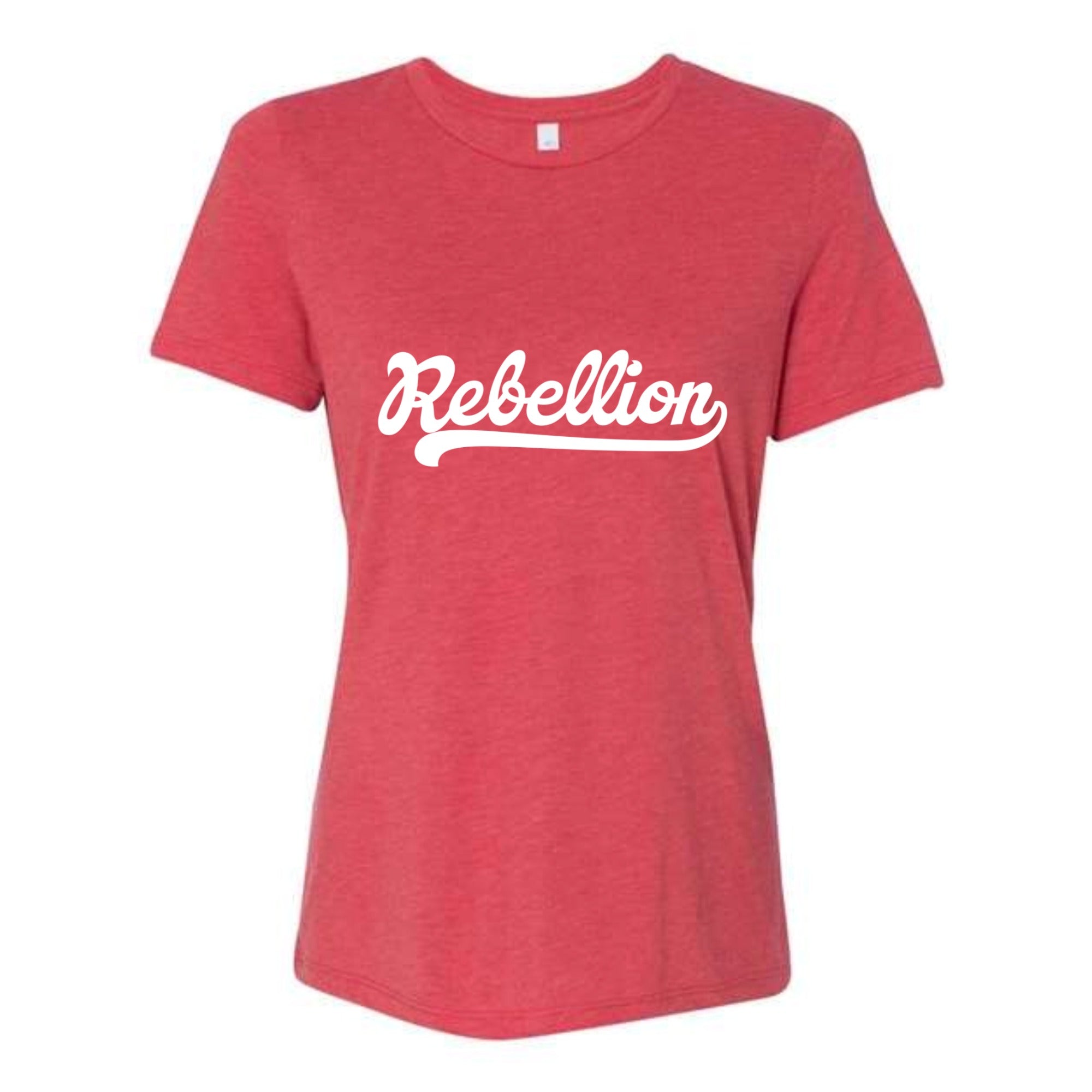 Rebellion Script Women's Tri-blend Relaxed Fit Tee