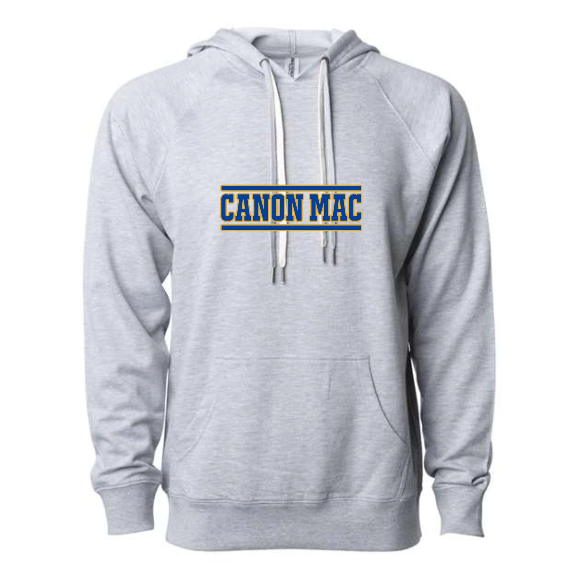 Canon Mac Blue Gold Stripe Lightweight Loopback Terry Hooded Sweatshirt