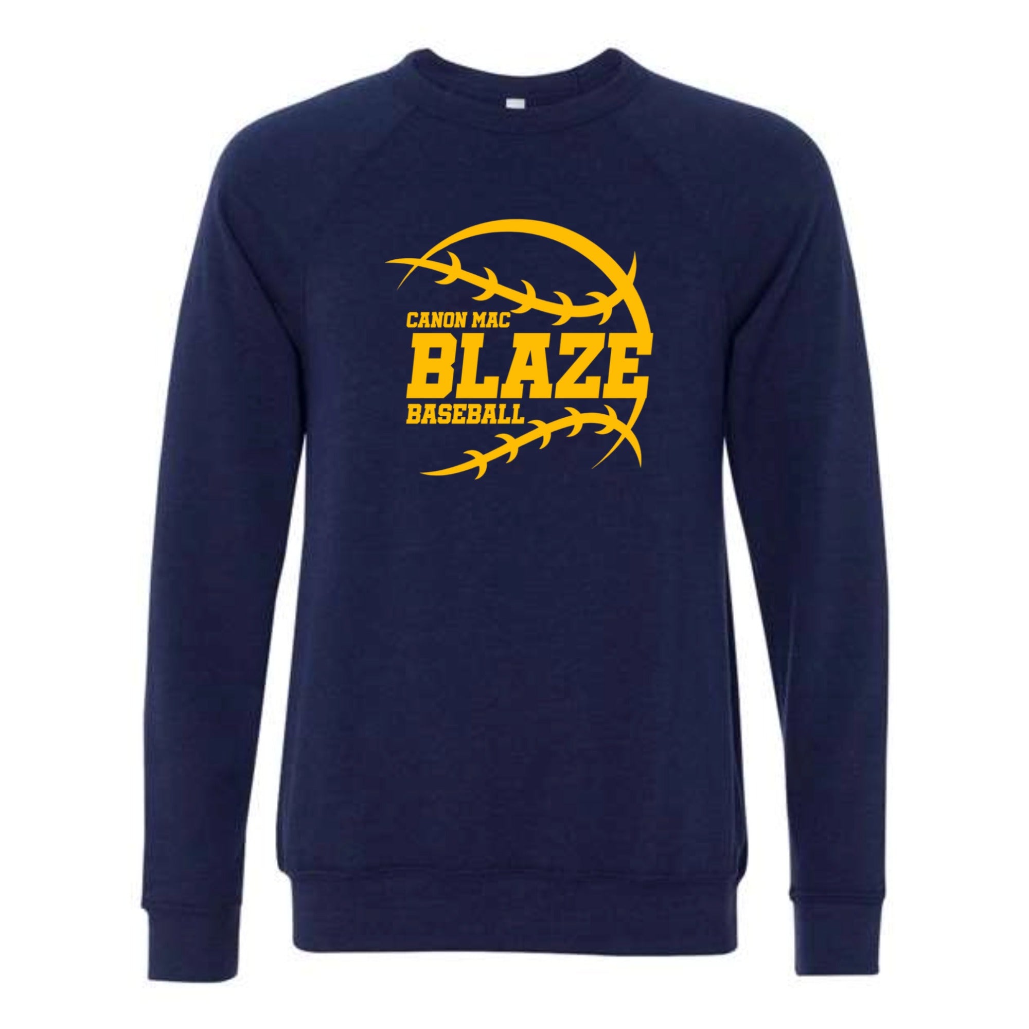 Canon Mac Blaze Baseball Unisex Fleece Crewneck Sweatshirt