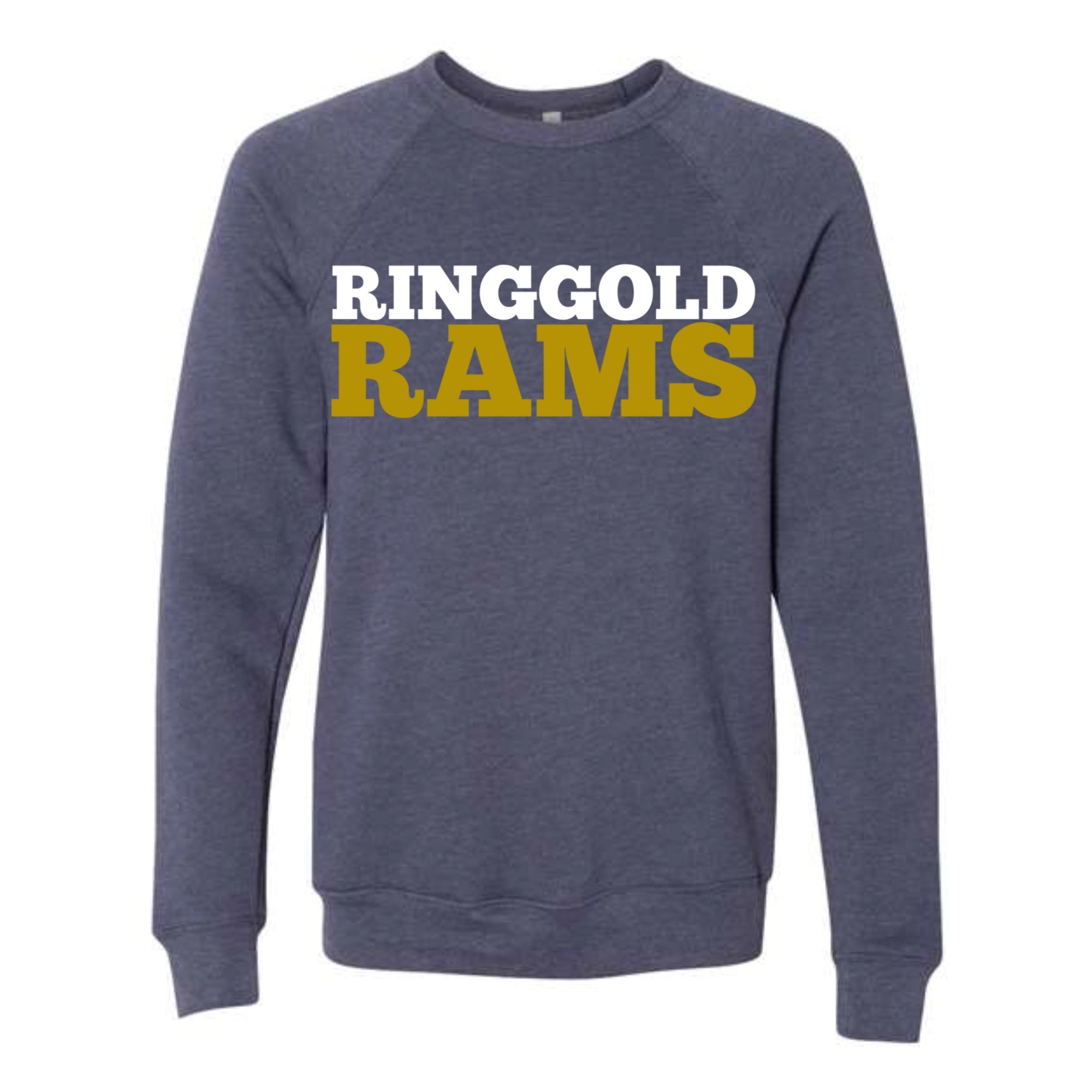 Ringgold Rams Block Unisex Fleece Crewneck Sweatshirt