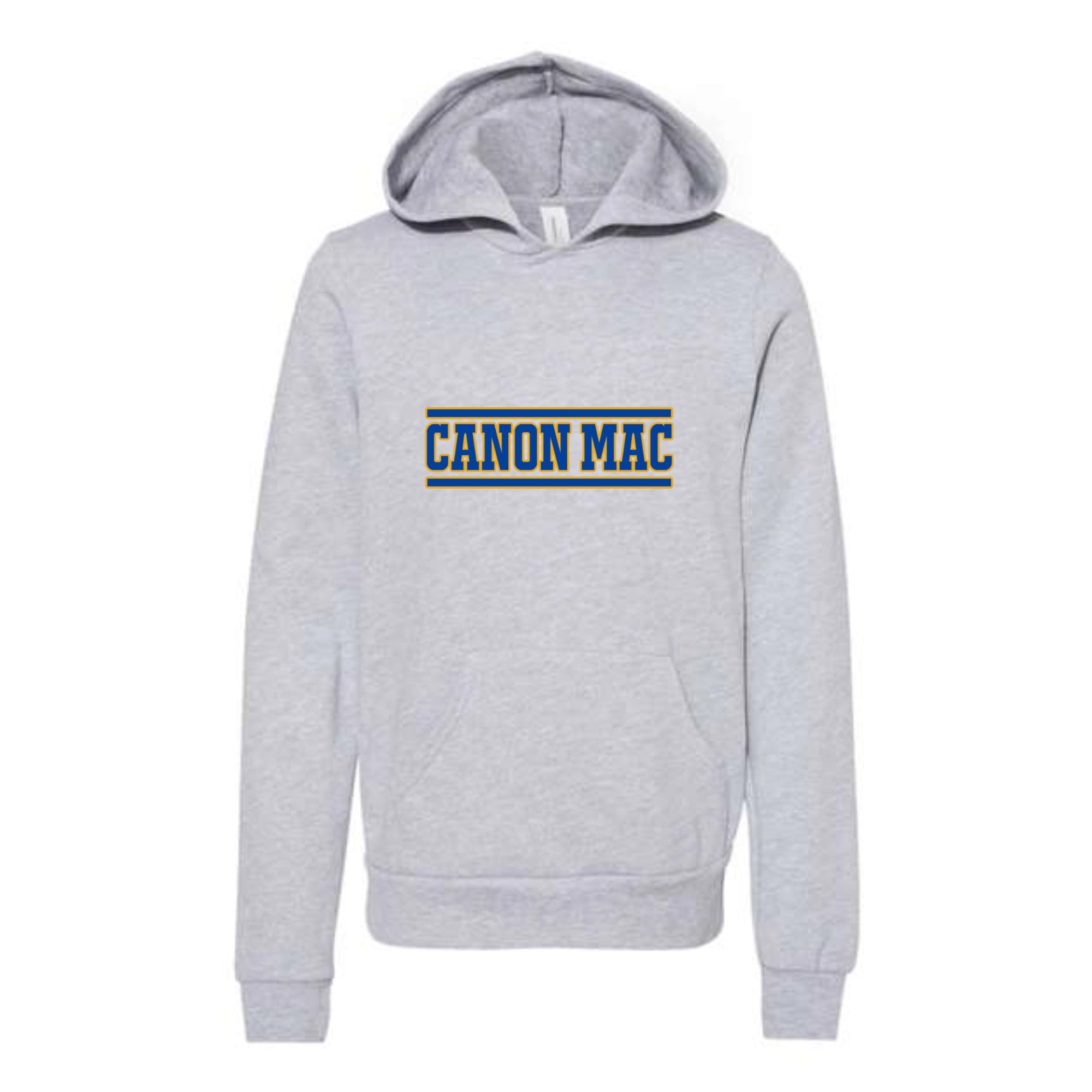 Canon Mac Blue Gold Stripe Youth Fleece Hooded Sweatshirt