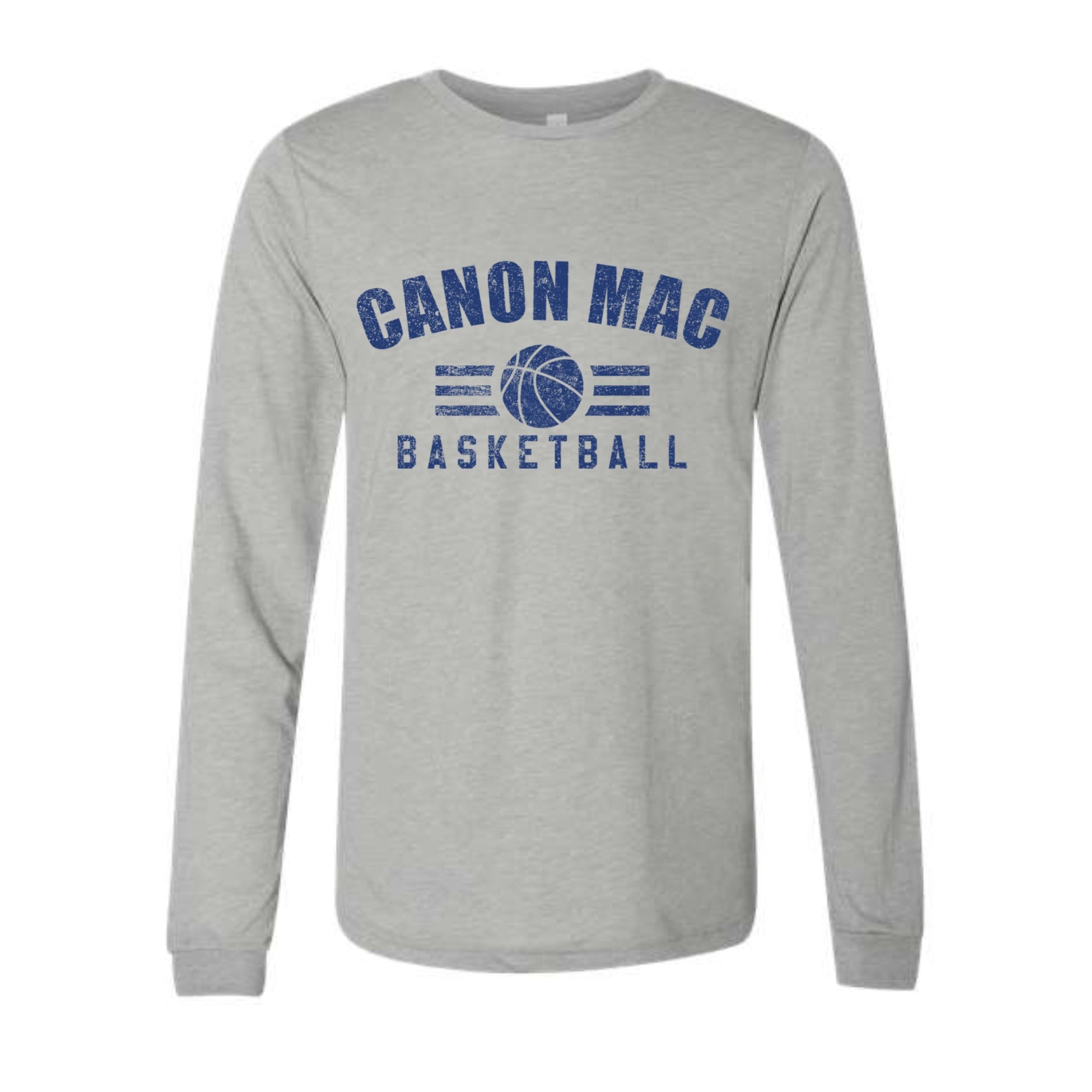 Canon Mac Basketball Bold Long Sleeved Tri-blend Unisex Tee