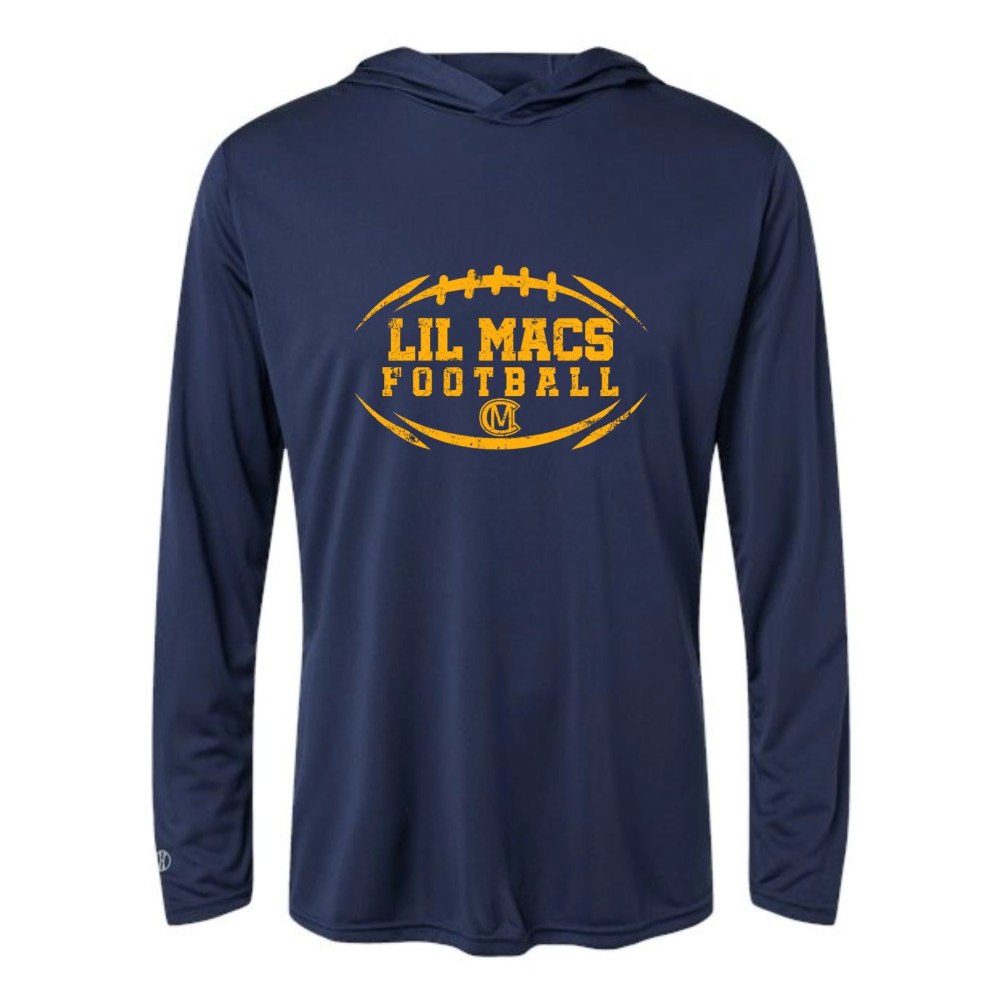 Canon Mac Lil Macs Football Unisex Hooded Long Sleeved Performance Tee