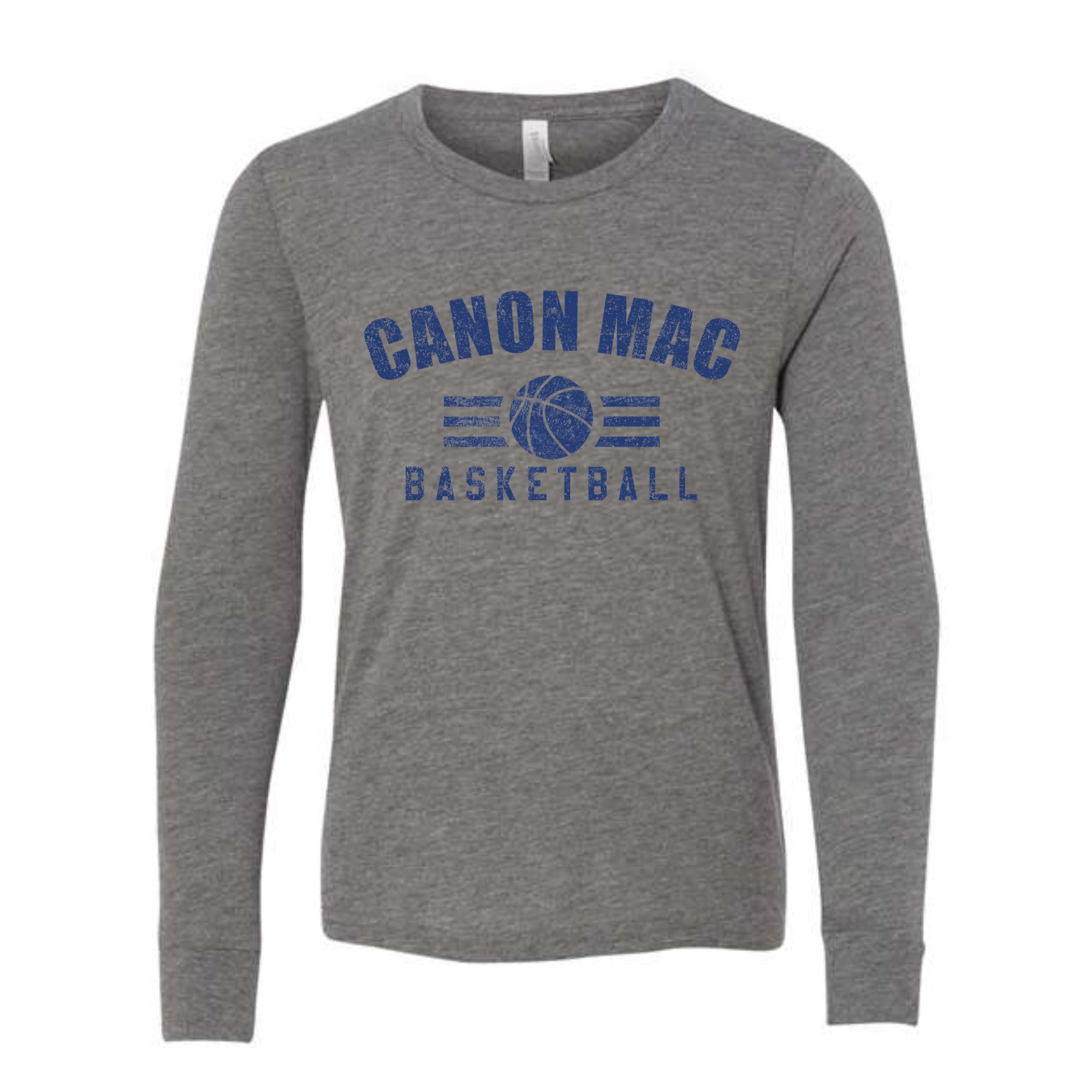 Canon Mac Basketball Bold Youth Long Sleeved Tri-blend Tee