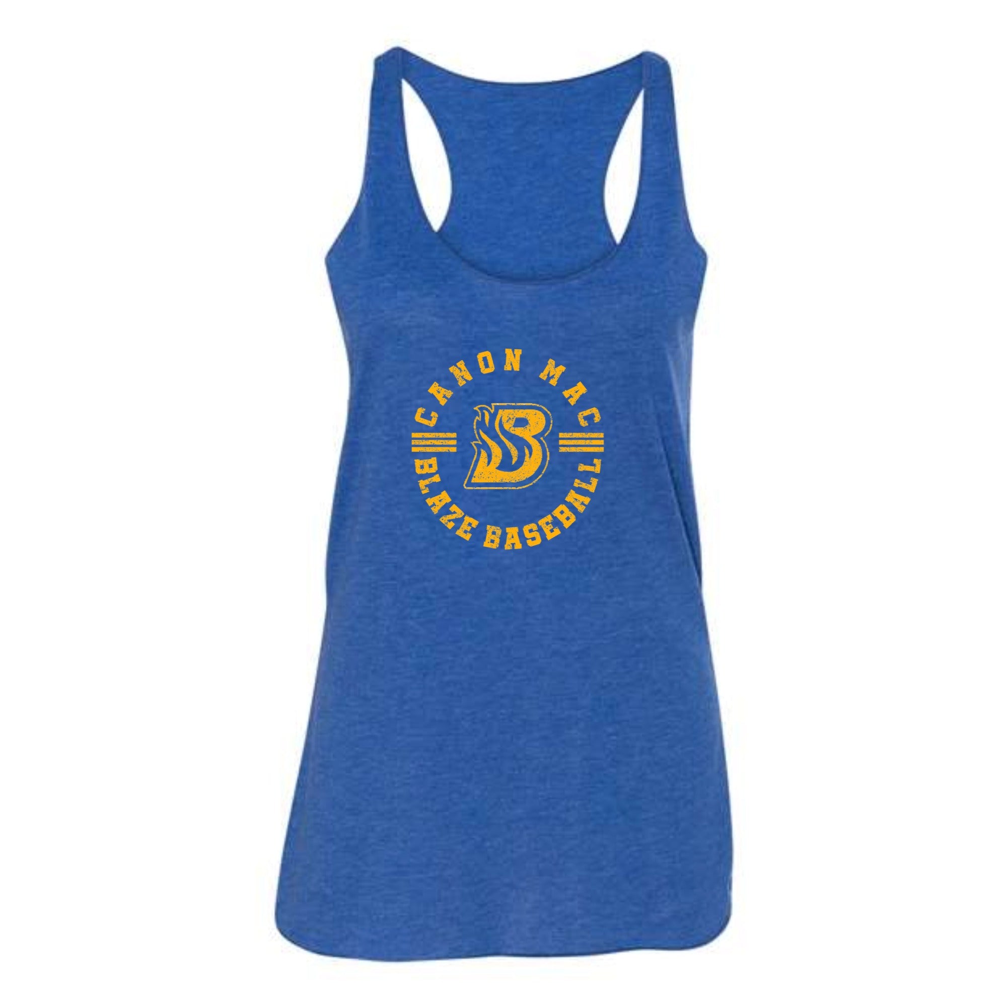 Canon Mac Blaze Circle Women's Tri-blend Racerback Tank