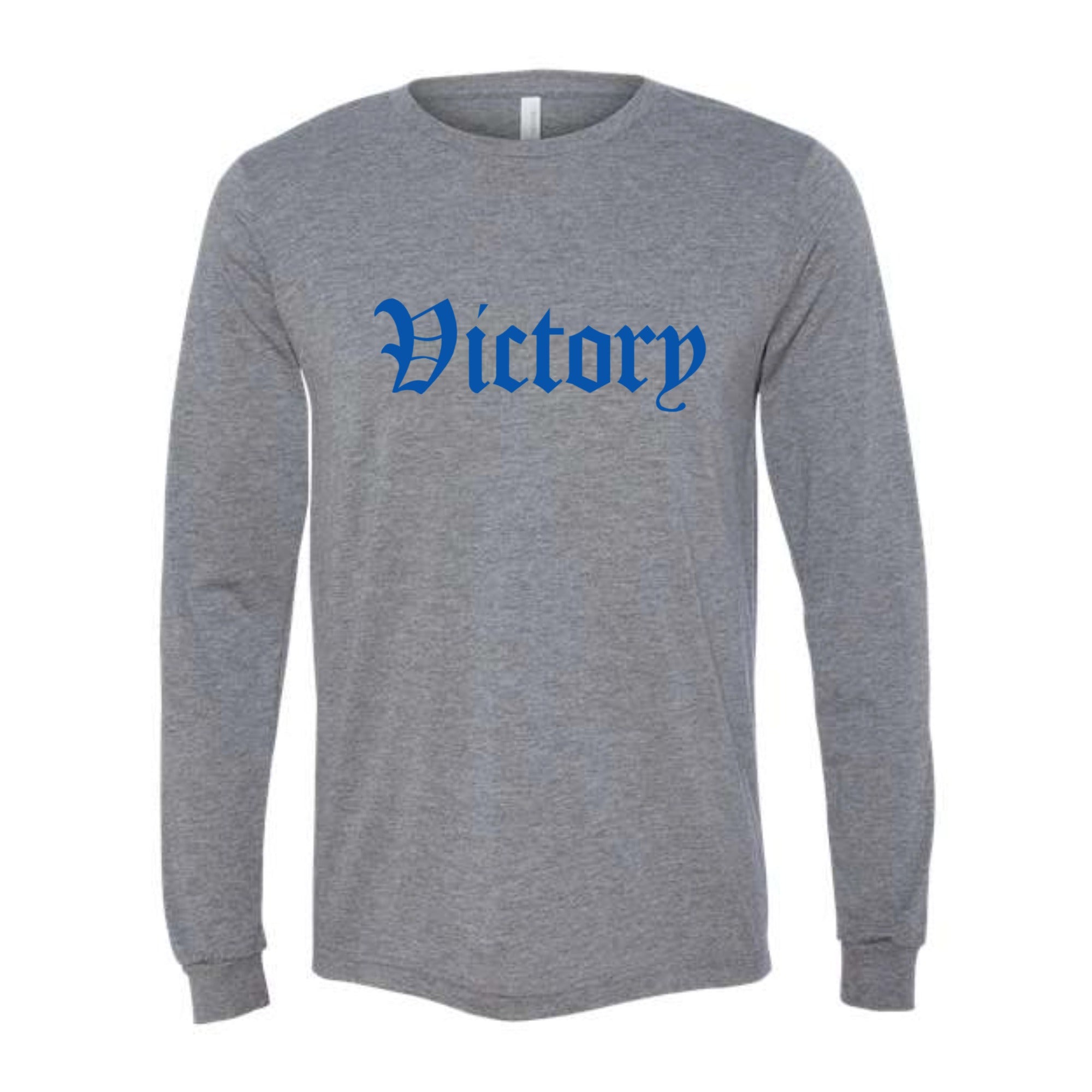 Victory Soccer Vintage Blue Long Sleeved Tri-blend Unisex Tee