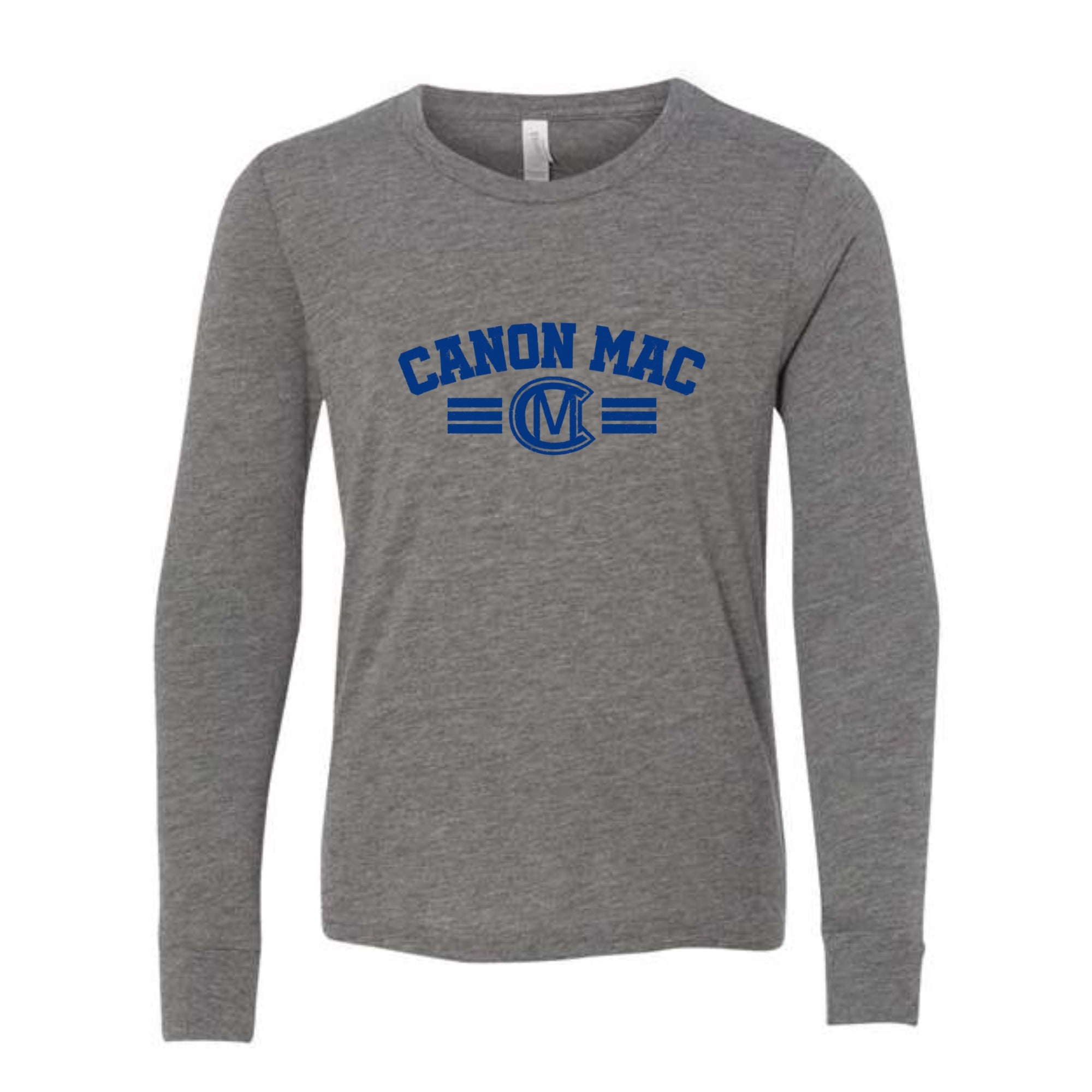 Canon Mac Bold Royal Youth Long Sleeved Tri-blend Tee