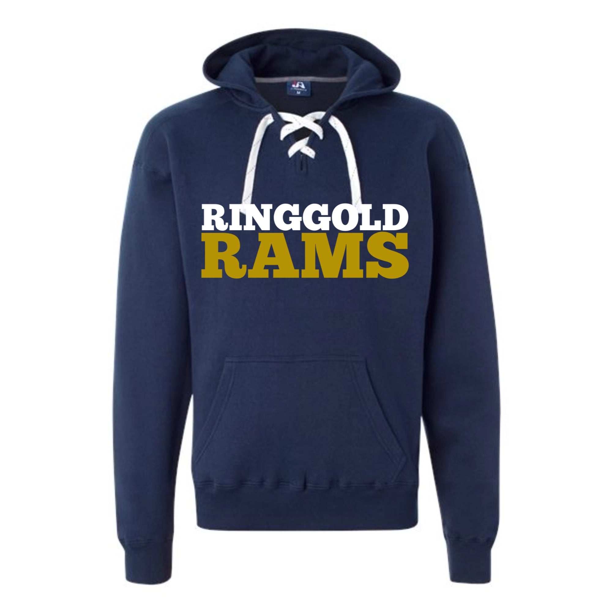 Ringgold Rams Block Lace Up Hoodie