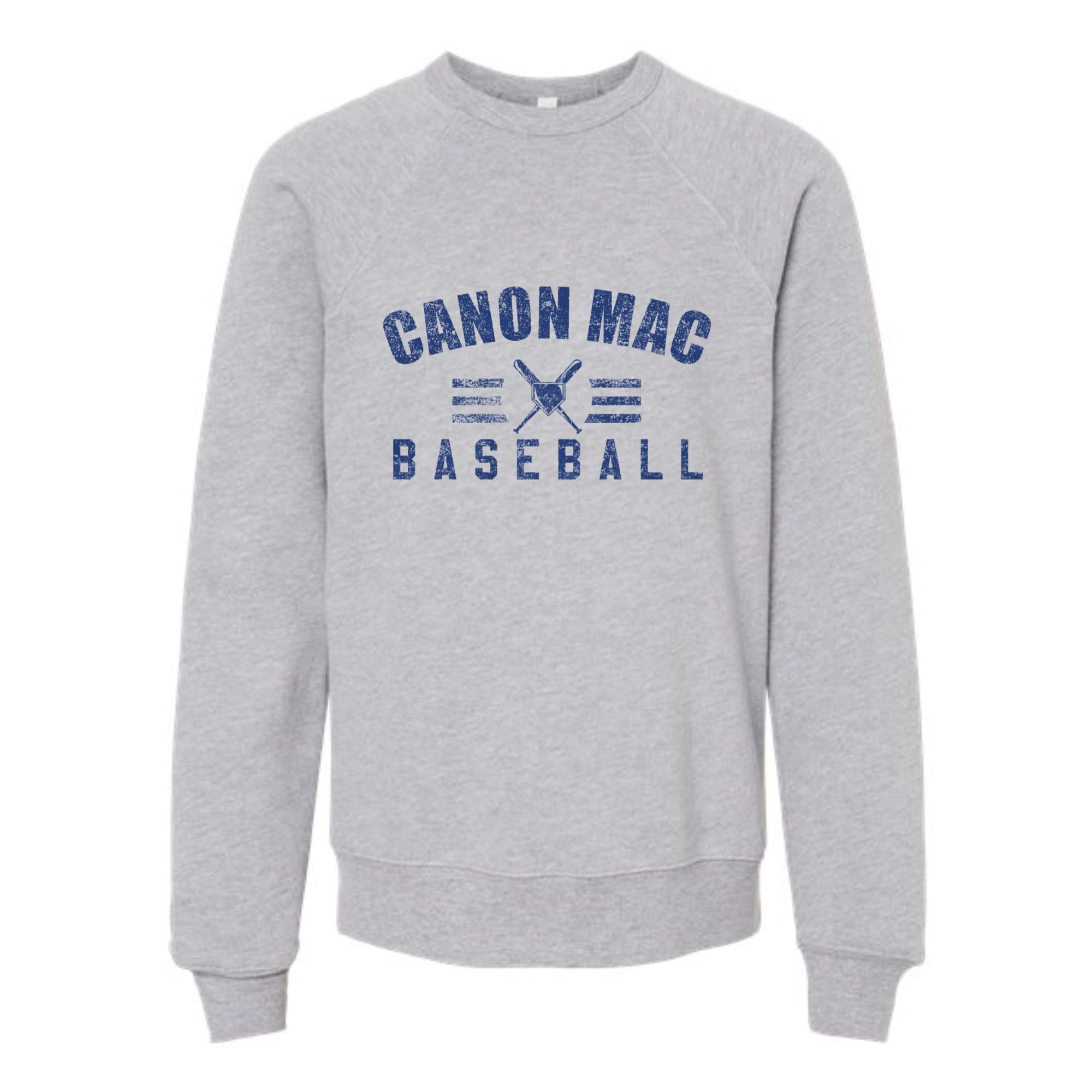 Canon Mac Baseball Bold Youth Fleece Crewneck Sweatshirt