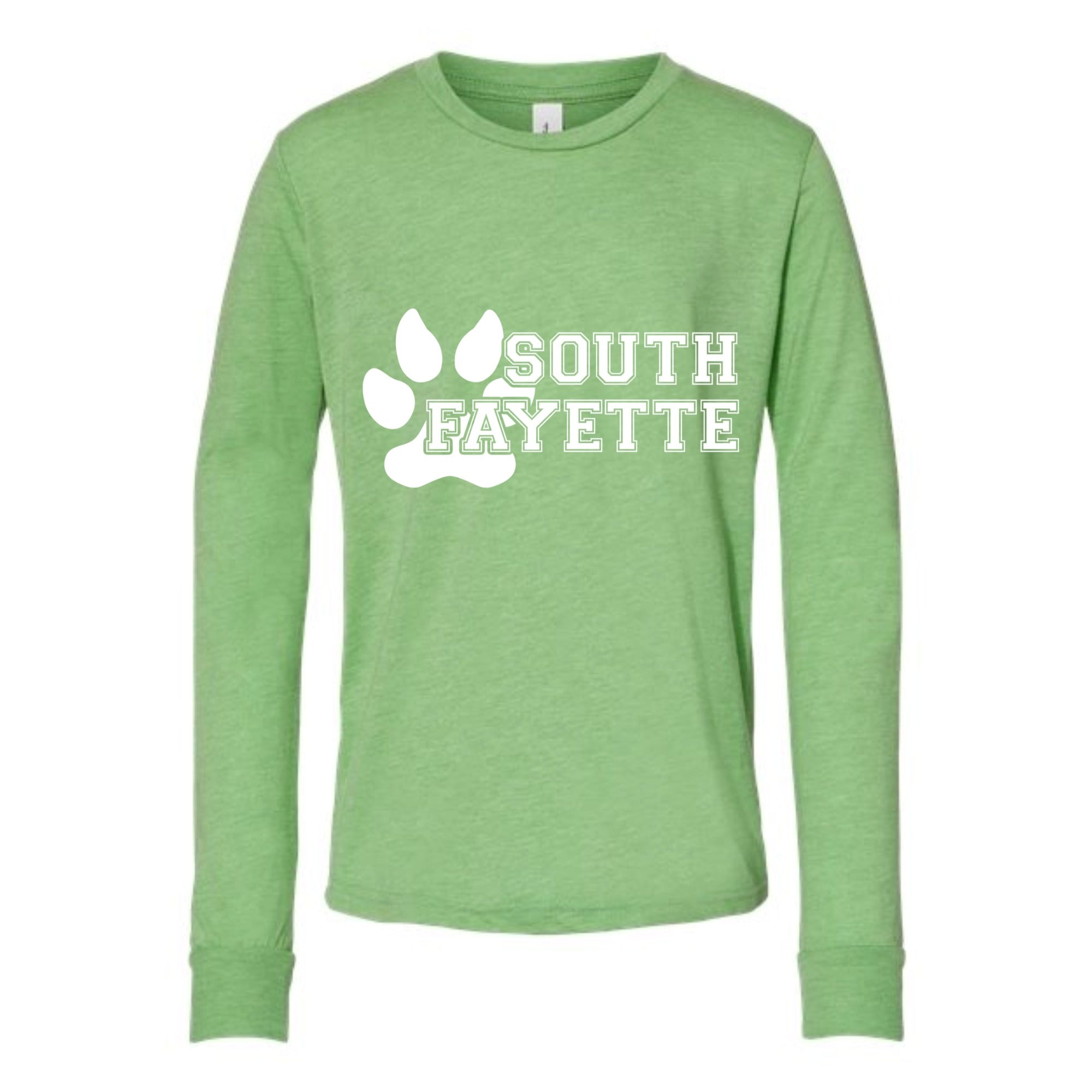 South Fayette Paw Youth Long Sleeved Tri-blend Tee