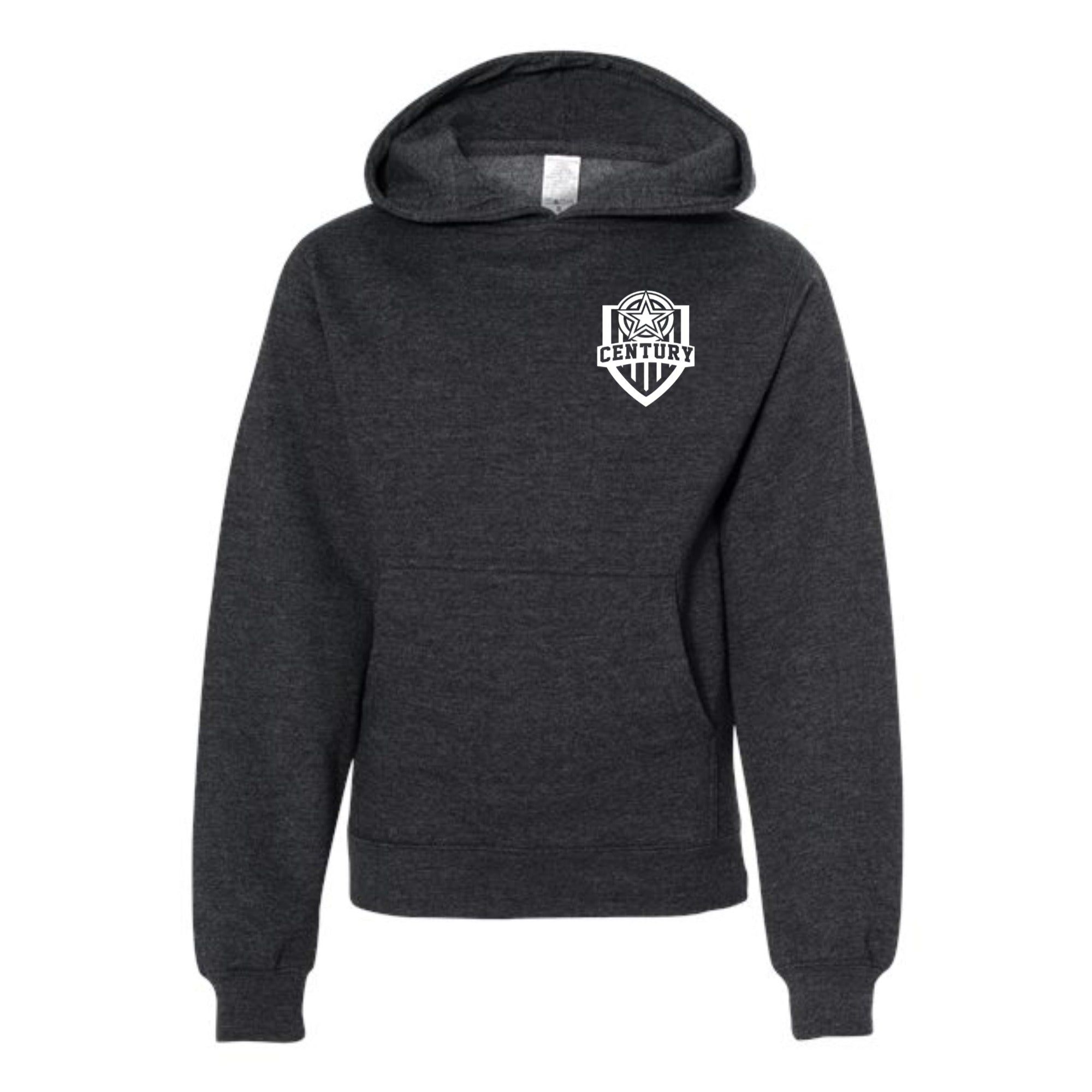 Century Soccer Logo Youth Midweight Hooded Sweatshirt Pocket Size