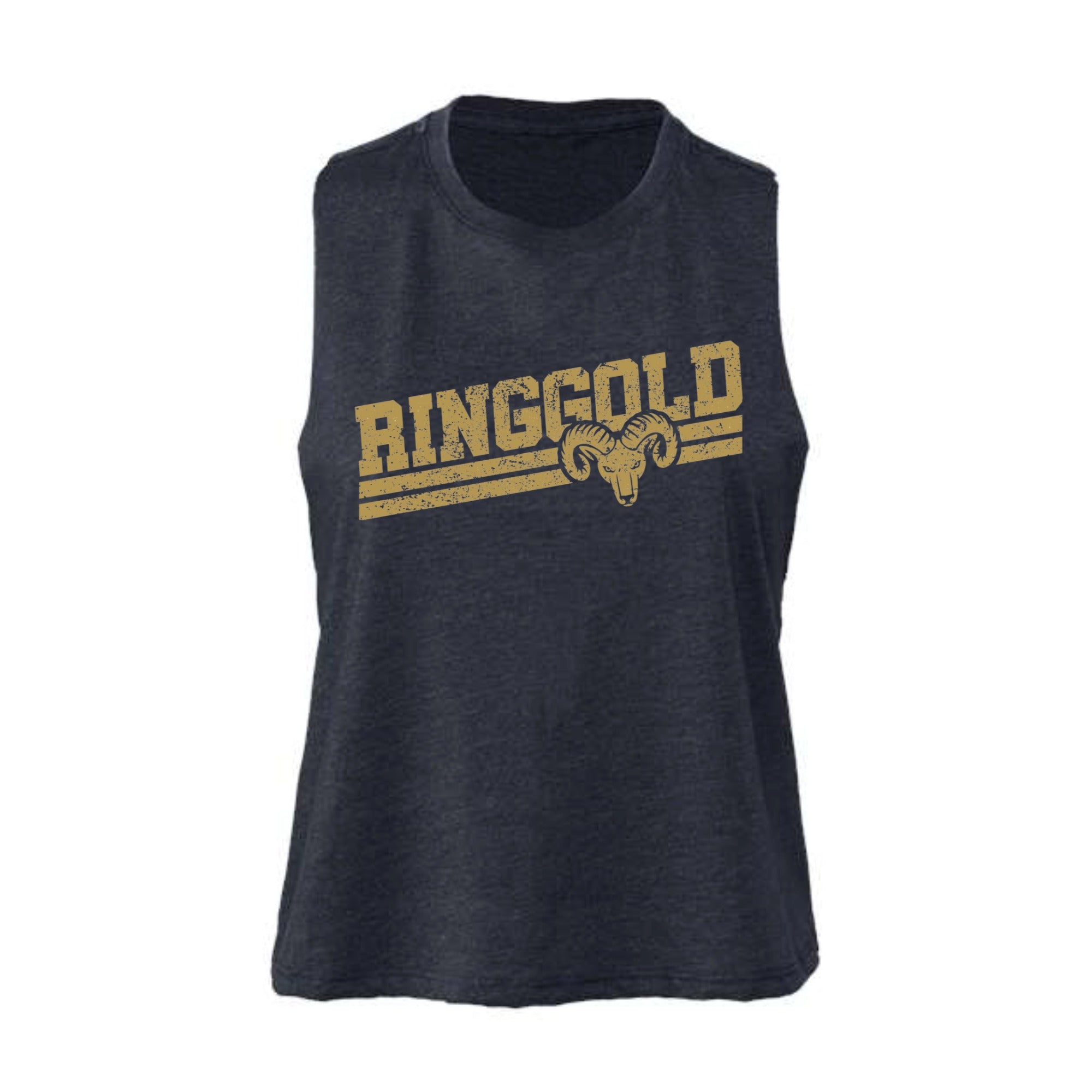 Ringgold Slant Women's Cropped Racerback Tank