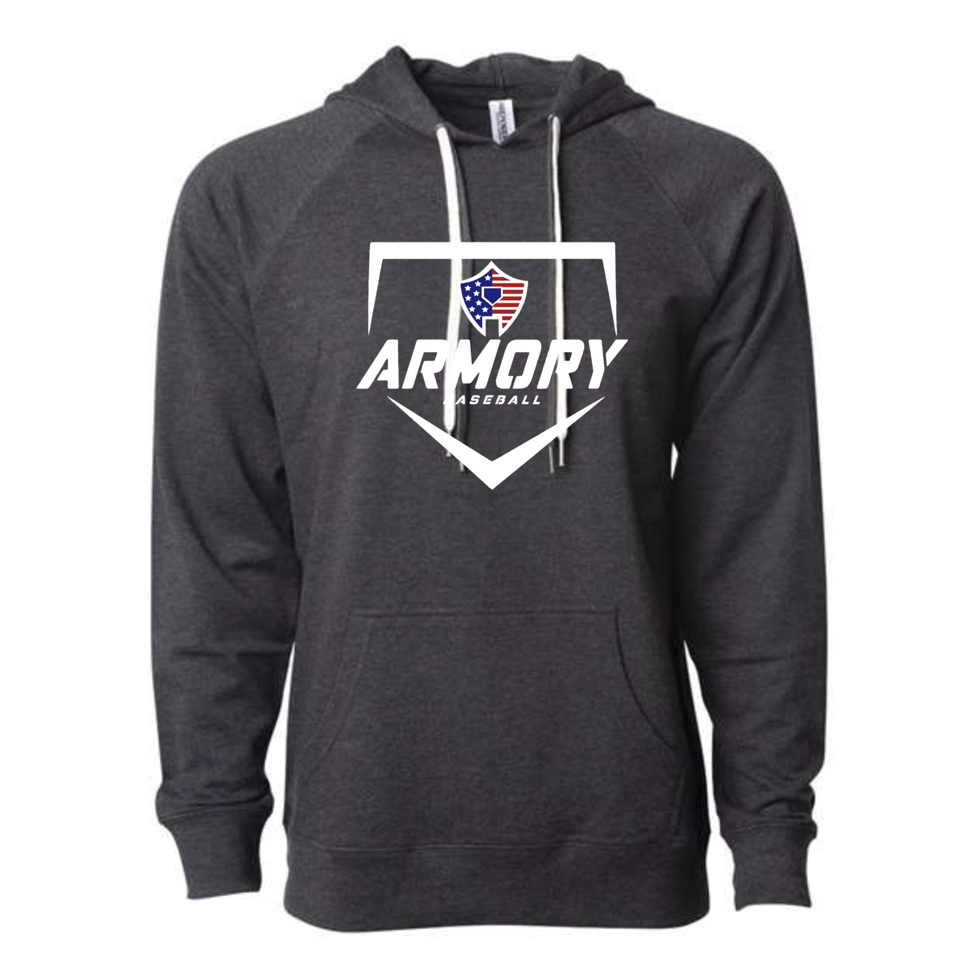 Armory Baseball Patriotic Lightweight Loopback Terry Hooded Sweatshirt