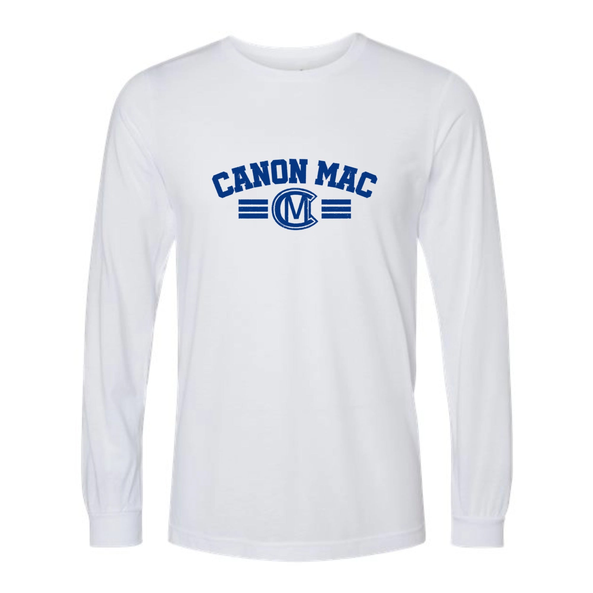 Canon Mac Bold Royal Long Sleeved Tri-blend Unisex Tee