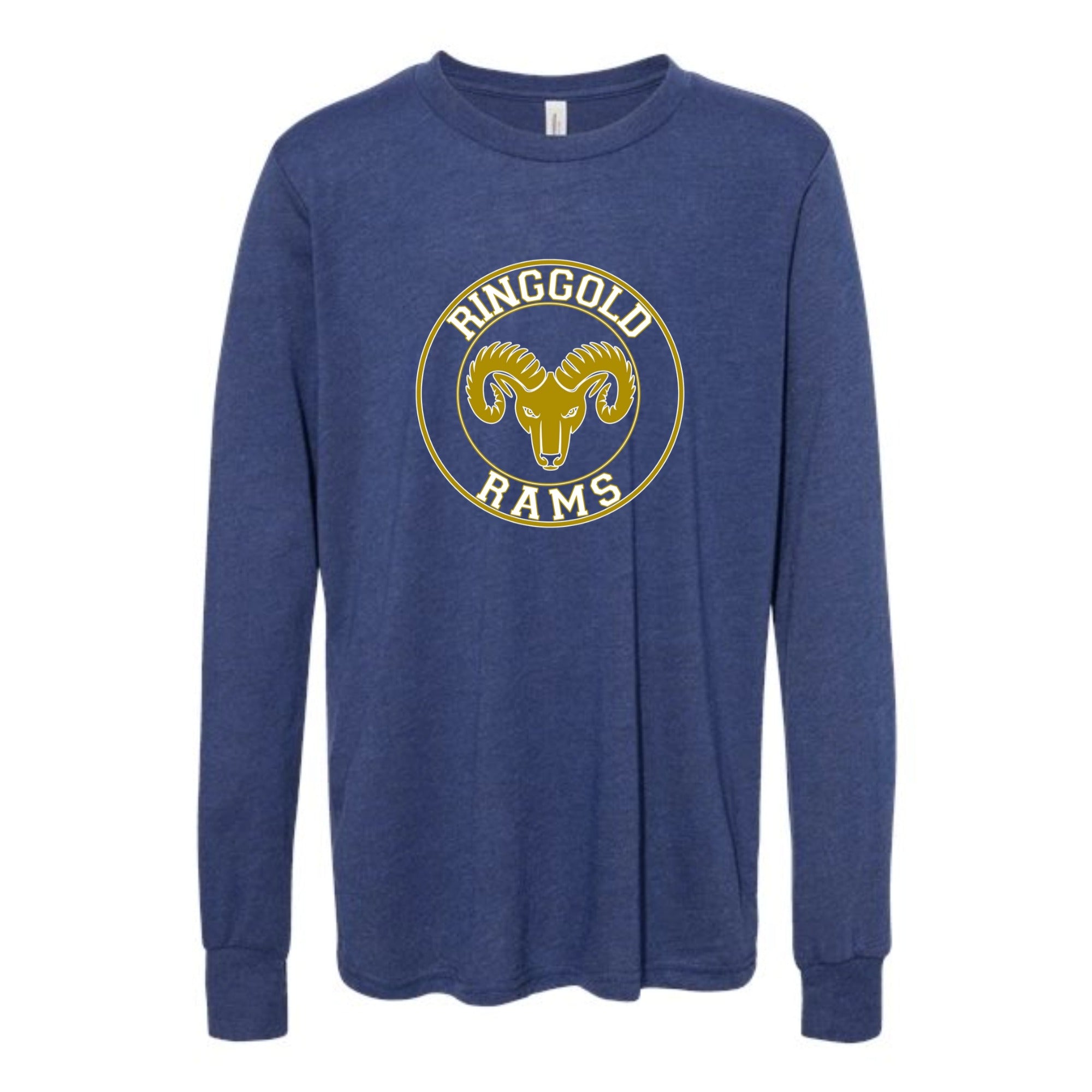 Ringgold Rams Circle Youth Long Sleeved Tri-blend Tee