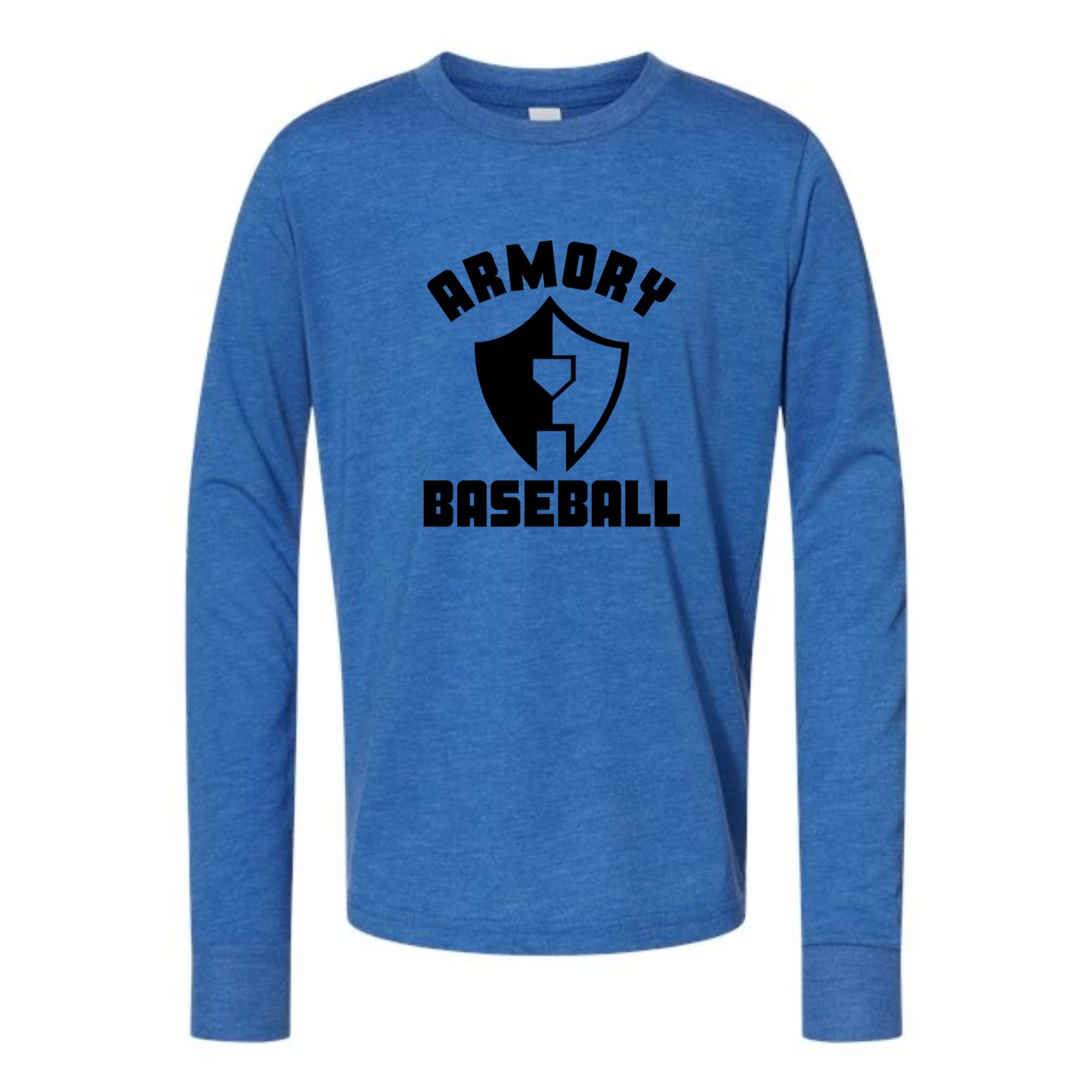 Armory Baseball Logo Youth Long Sleeved Tri-blend Tee