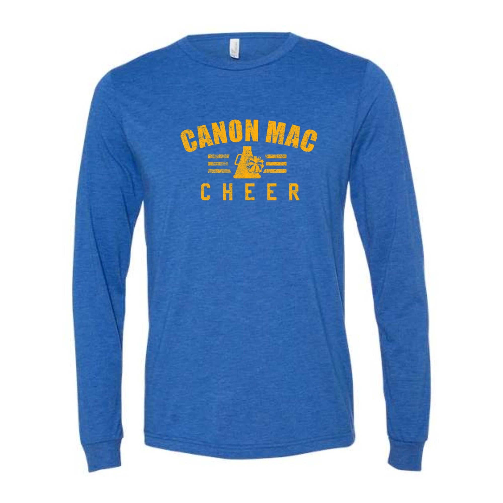 Canon Mac Cheer Bold Long Sleeved Tri-blend Unisex Tee