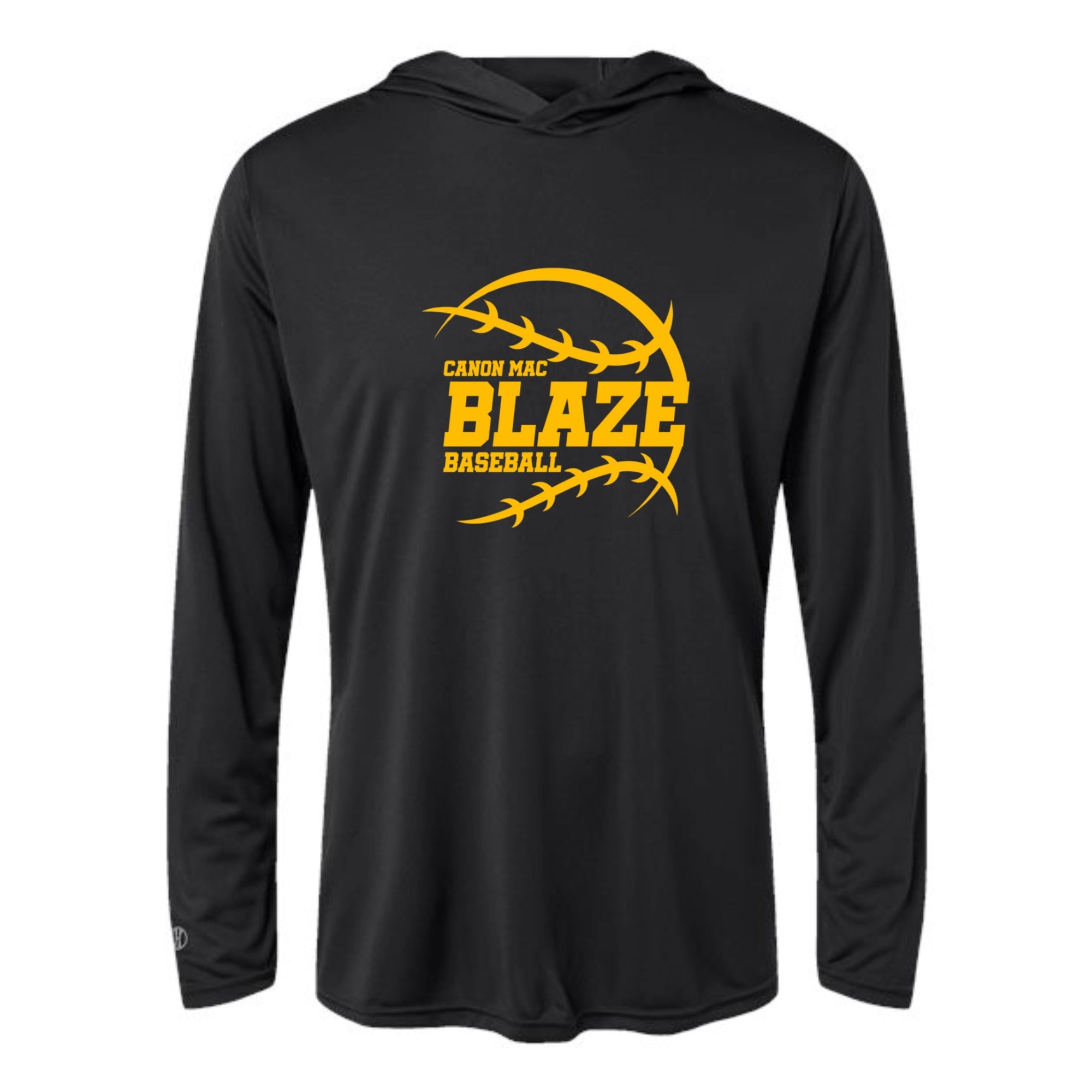 Canon Mac Blaze Baseball Unisex Hooded Long Sleeved Performance Tee