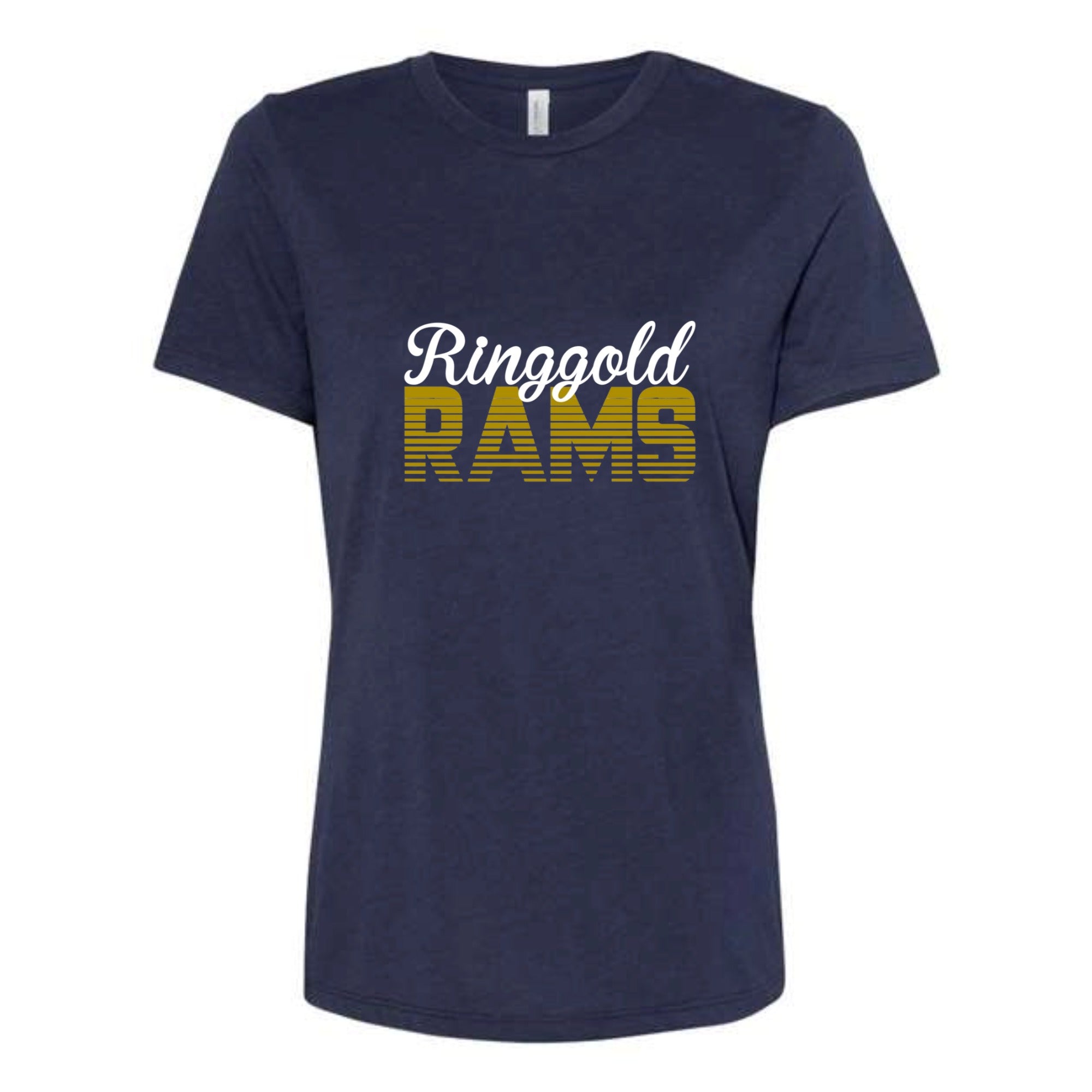 Ringgold Rams Retro Women's Tri-blend Relaxed Fit Tee