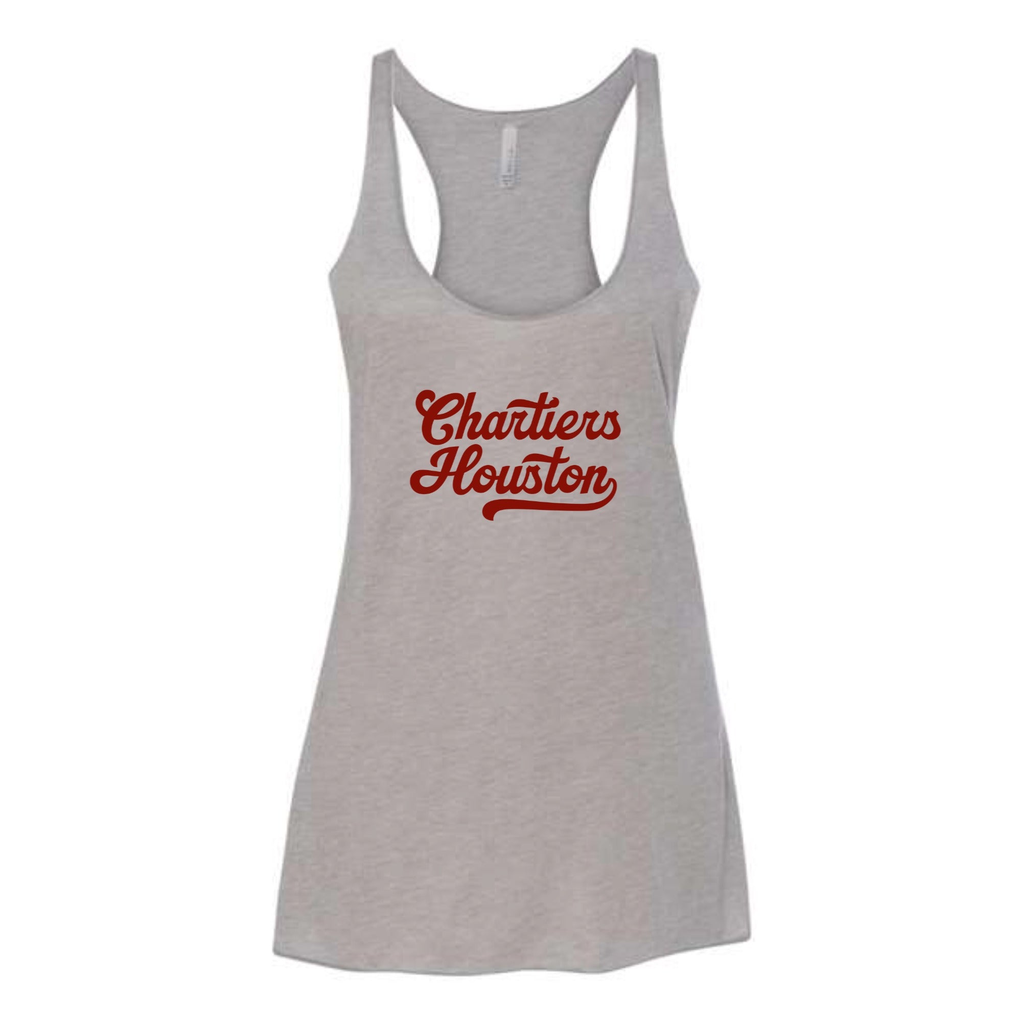 Chartiers Houston Script Women's Tri-blend Racerback Tank