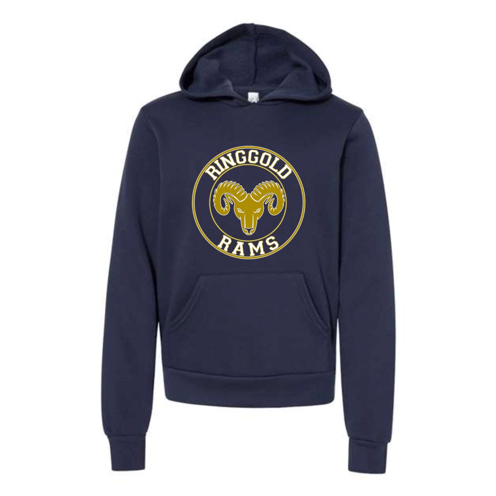 Ringgold Rams Circle Youth Fleece Hooded Sweatshirt