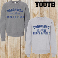 CM Track Youth Bella + Canvas fleece crew neck