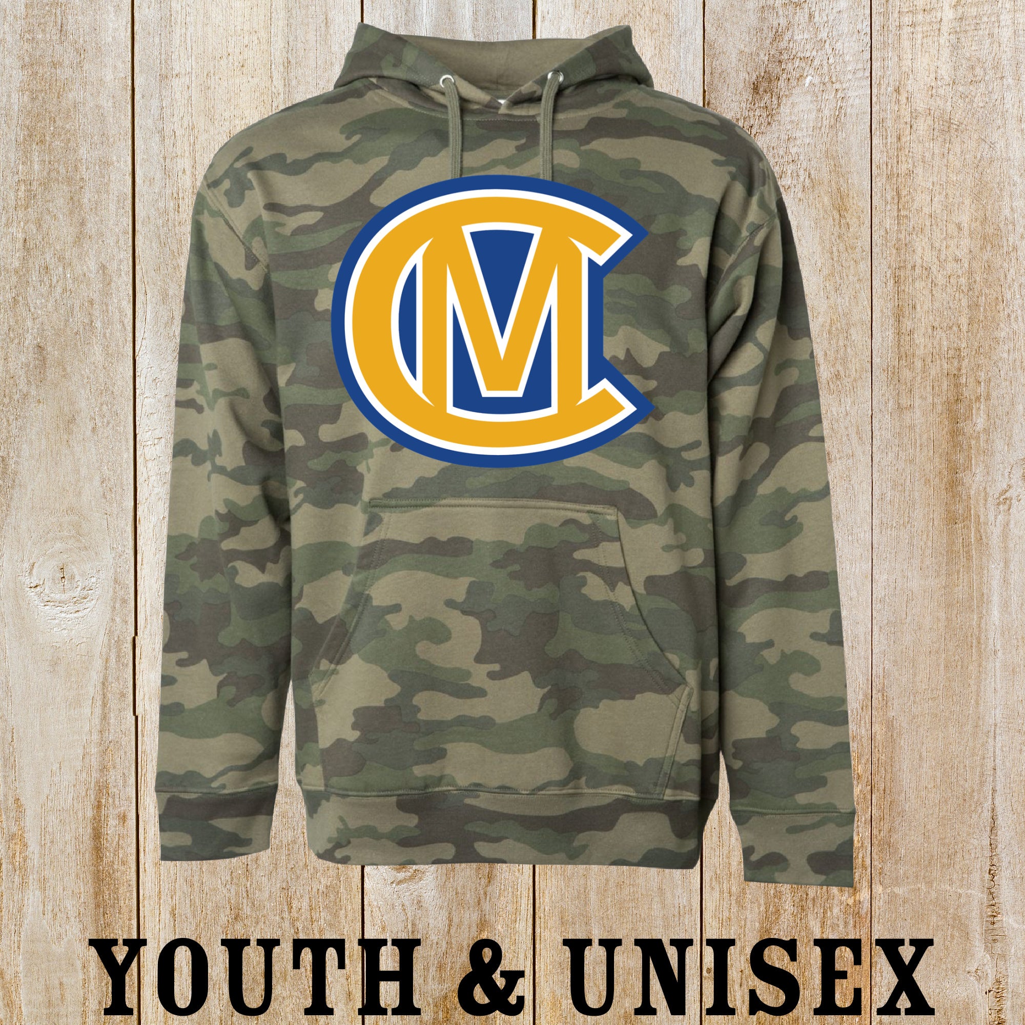 Borland Manor Logo Camo hoodie