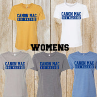 Canon Mac women's Bella + Canvas relaxed fit triblend tee