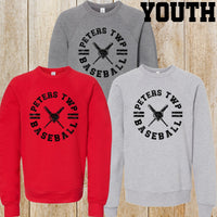 PT Baseball Youth Bella + Canvas fleece crew neck