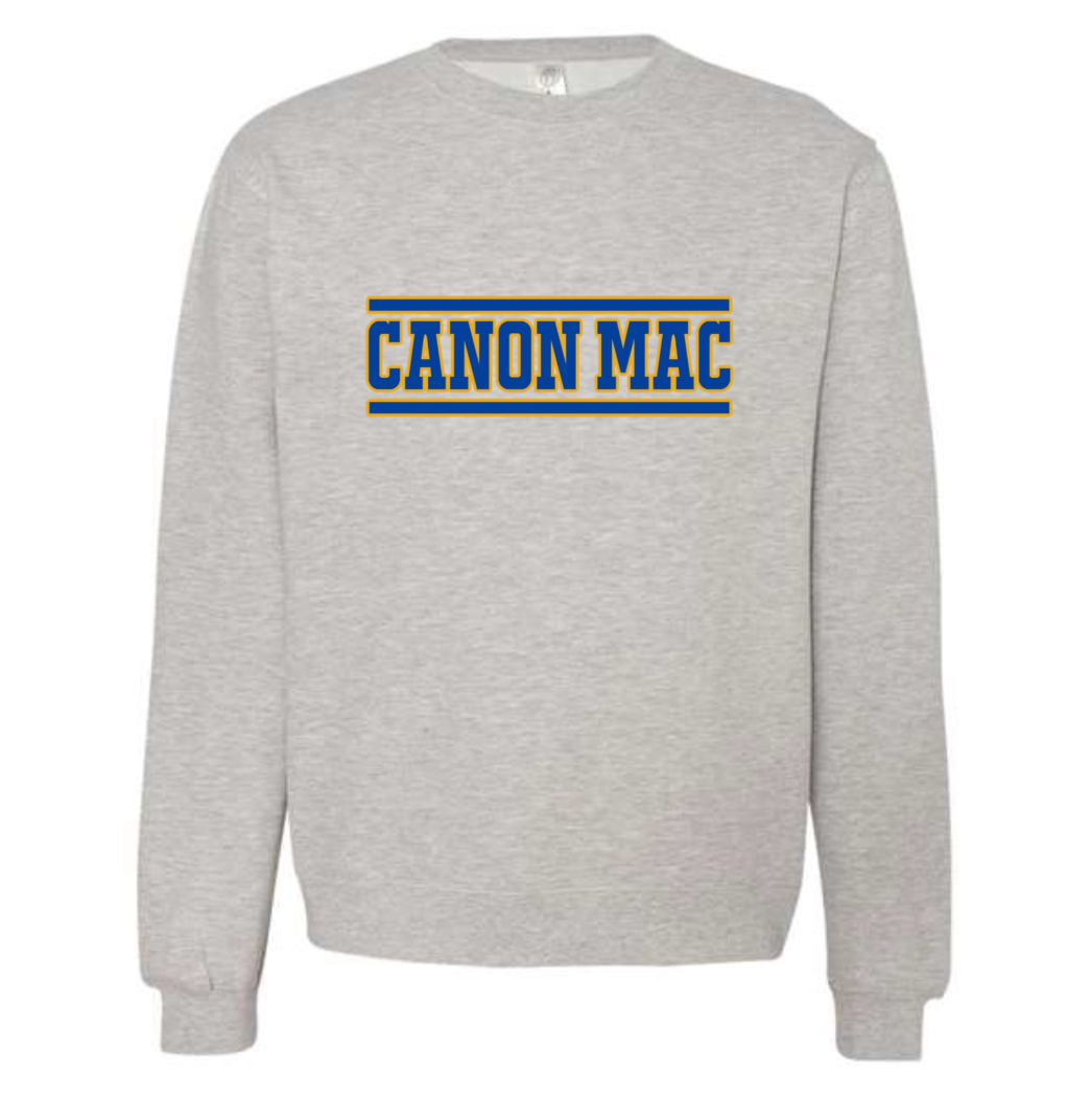 Canon Mac Blue Gold Stripe Midweight Crewneck Sweatshirt