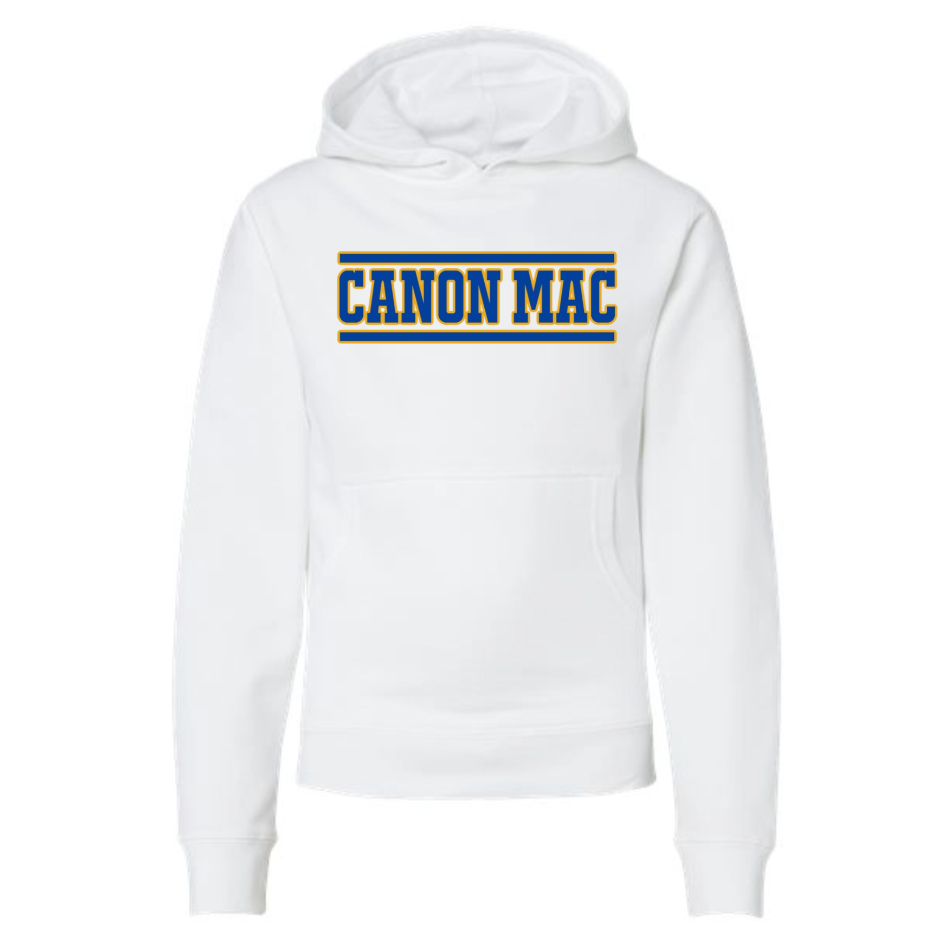 Canon Mac Blue Gold Stripe Youth Midweight Hooded Sweatshirt