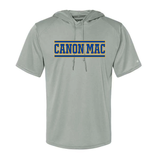 Canon Mac Blue Gold Stripe B-Core Performance Hooded Tee