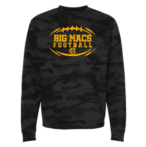 Canon Mac Big Macs Football Camo Crewneck Sweatshirt