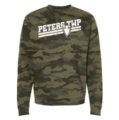 Peters Slant White Camo Crewneck Sweatshirt