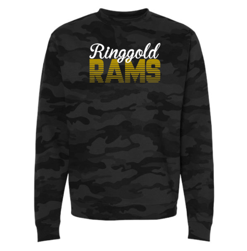 Ringgold Rams Retro Camo Crewneck Sweatshirt