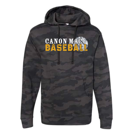 Canon Mac Baseball Distressed Camo Hooded Sweatshirt